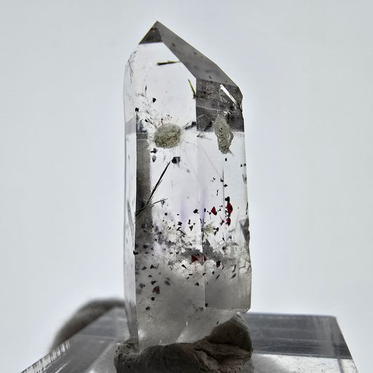 Harlekin Phantom Rauchquarz mit Stilbit, Epidot Streep Mine, Namibia 30*12*11mm