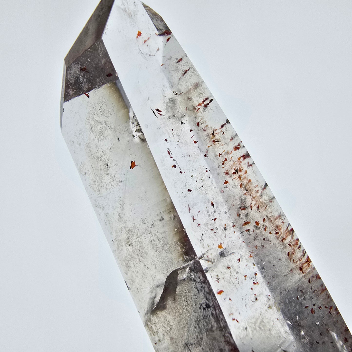 Harlequin Phantom Smoky Quartz Point Valentine Pocket, Namibia 44*15*9mm