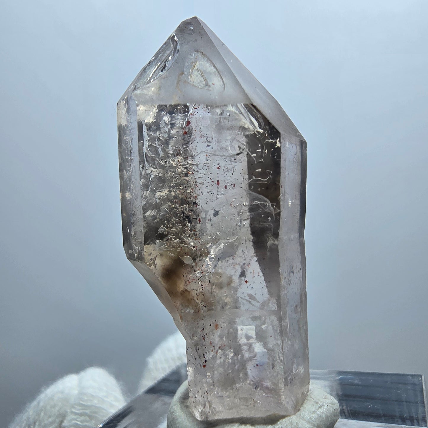 Enhydro Phantom Smoky Quartz Scepter, 1x Bubble Goboboseb, Namibia 35*15*13mm
