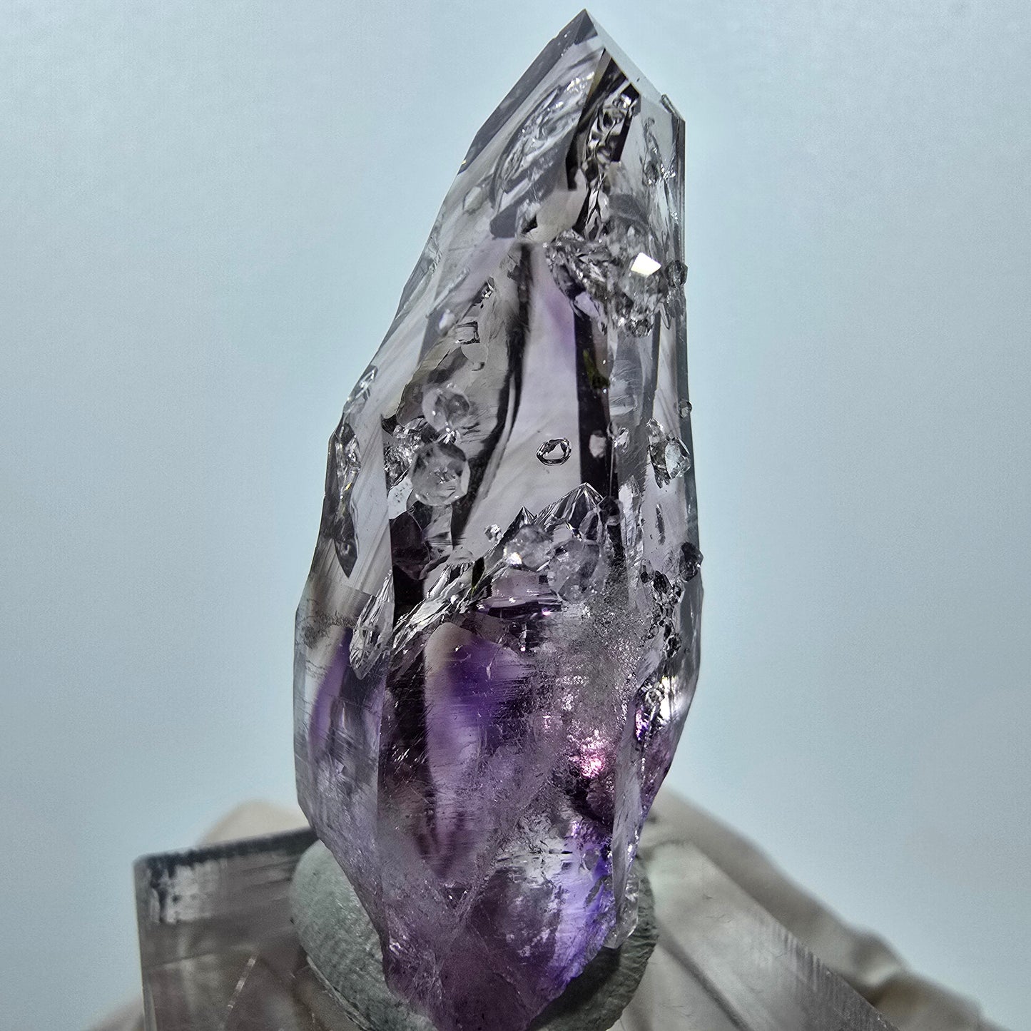 Enhydro Phantom Amethyst with Analcim Streep Mine, Goboboseb, Namibia 42*17*17mm