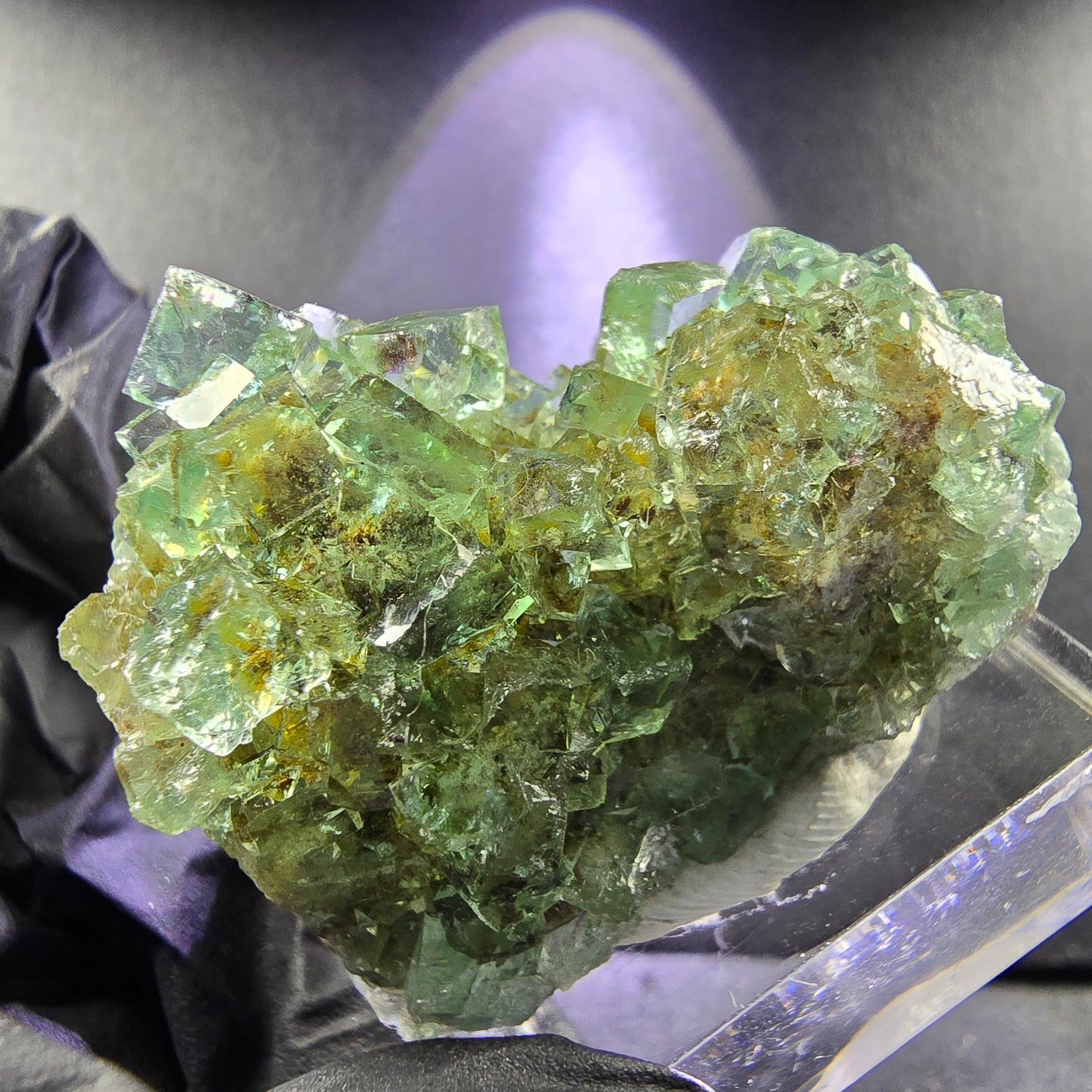 Seltene klare Fluorit Würfel Stufe mit Einschlüssen 41*28*21mm Okorusu, Namibia