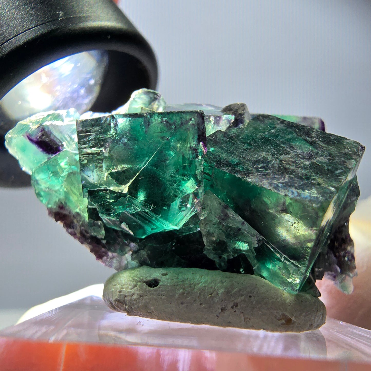 Rare Fluorite Cube Specimen, green purple Okorusu, Namibia 42*25*17mm