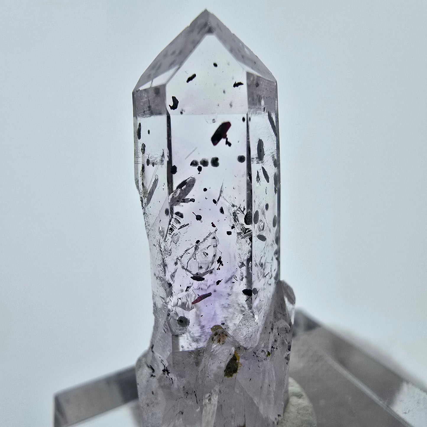 Enhydro Phantom Amethyst Hämatit Quarz Streep Mine Goboboseb Namibia 30*14*10mm Sammlung