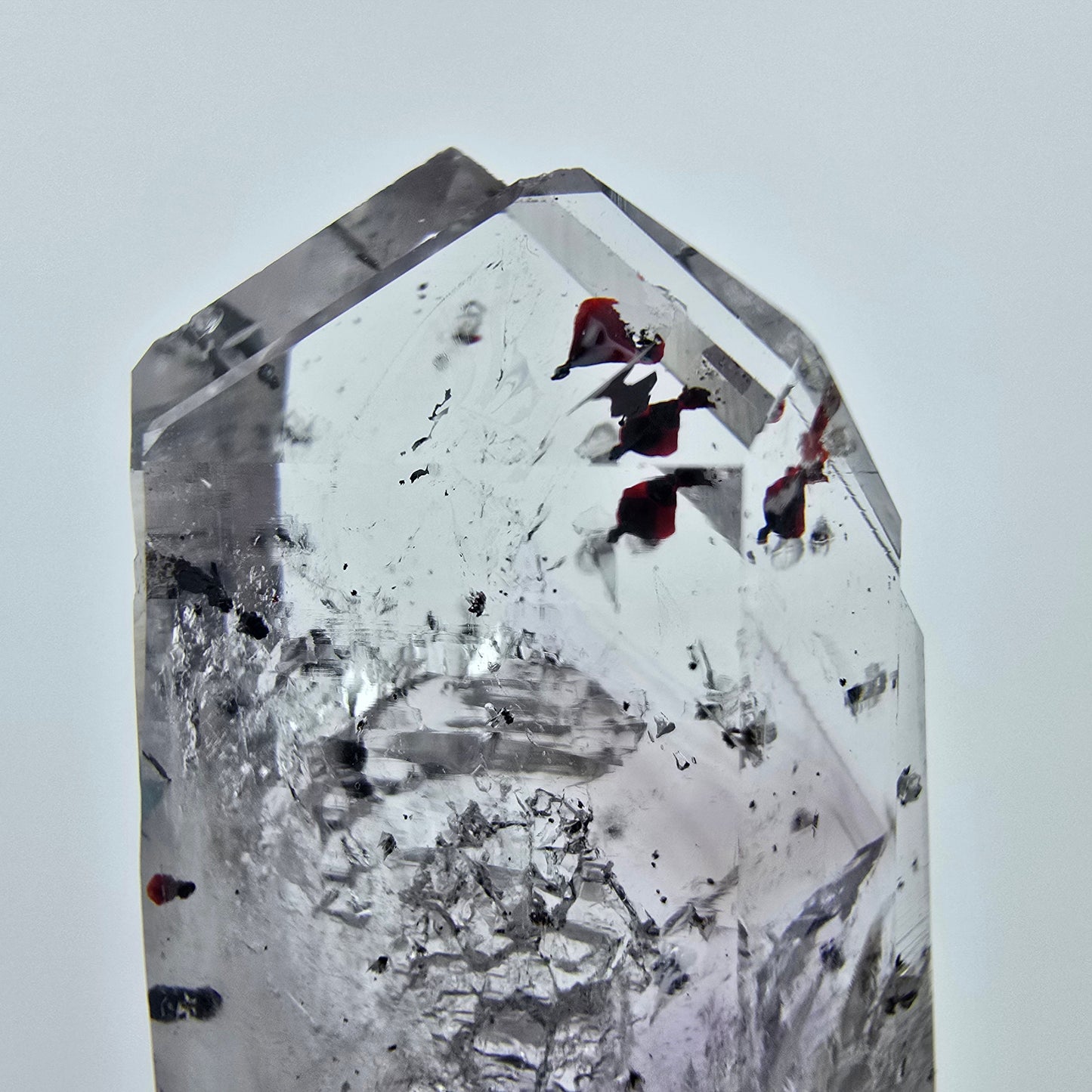 Harlekin Phantom Amethyst mit Analcim Streep Mine Goboboseb Namibia 36*18*10mm