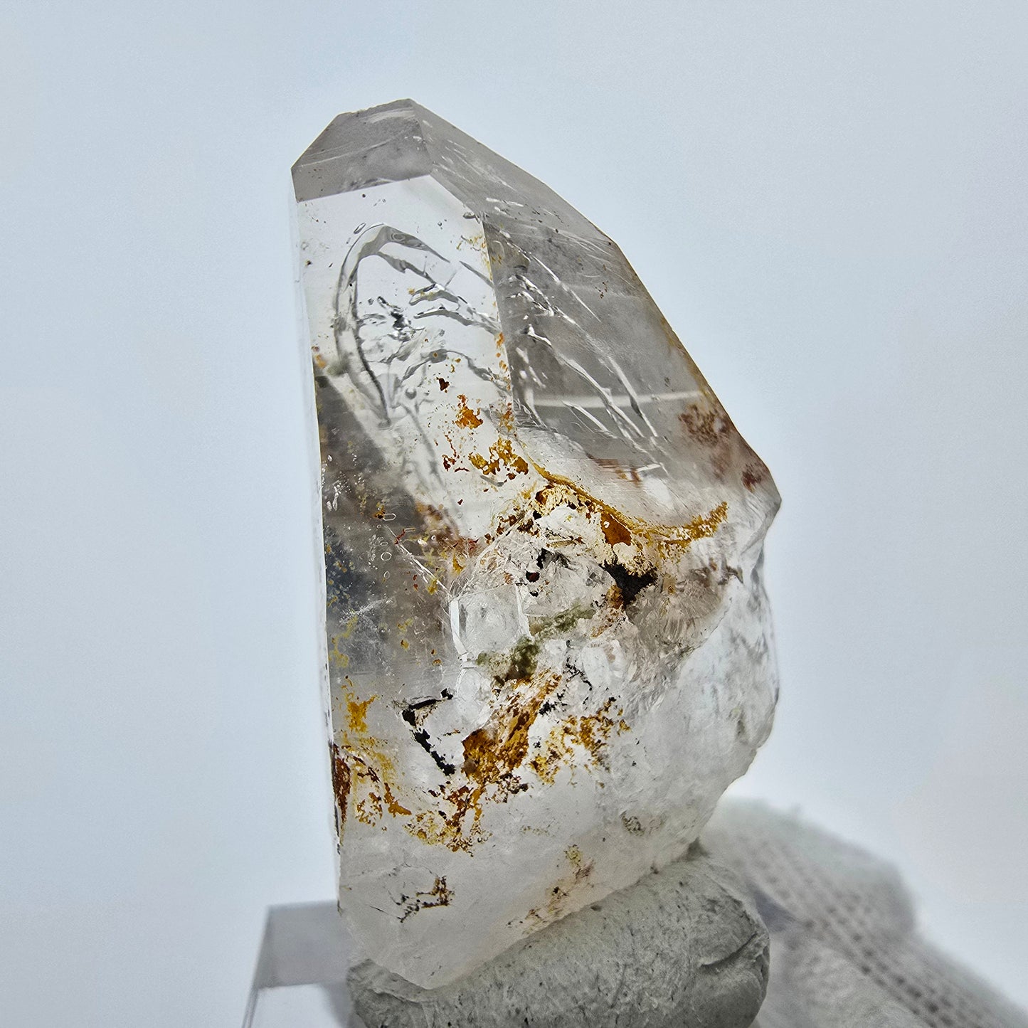 Klarer Phantom Rauchquarz Zepter Kristall Goboboseb, Namibia 40*22*18mm