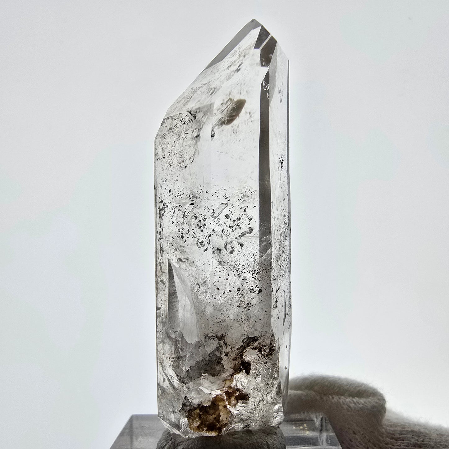 Sceptre DT en quartz fumé squelette Enhydro, 1x pochette Saint-Valentin à bulles, Namibie 54 x 18 x 15 mm