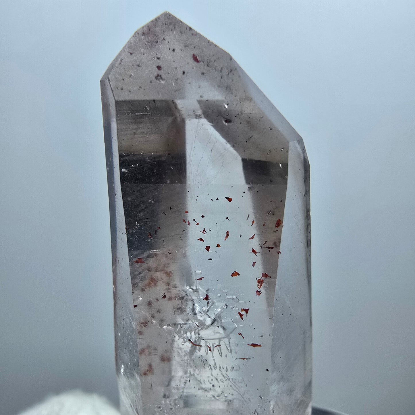 Enhydro Phantom Rauchquarz Zepter, 1x Blase Goboboseb, Namibia 42*17*12mm