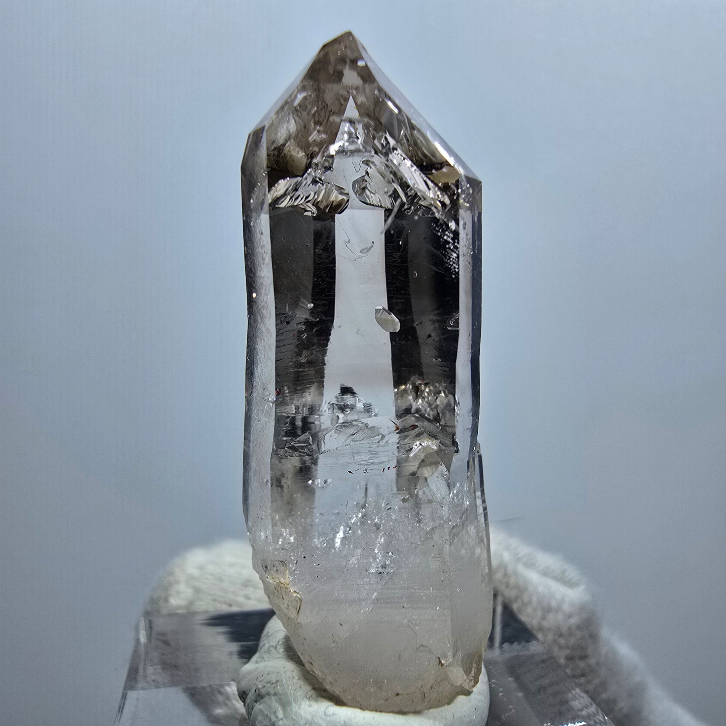 Enhydro Phantom Smoky Quartz Scepter, 1x Bubble Goboboseb, Namibia 39*14*13mm