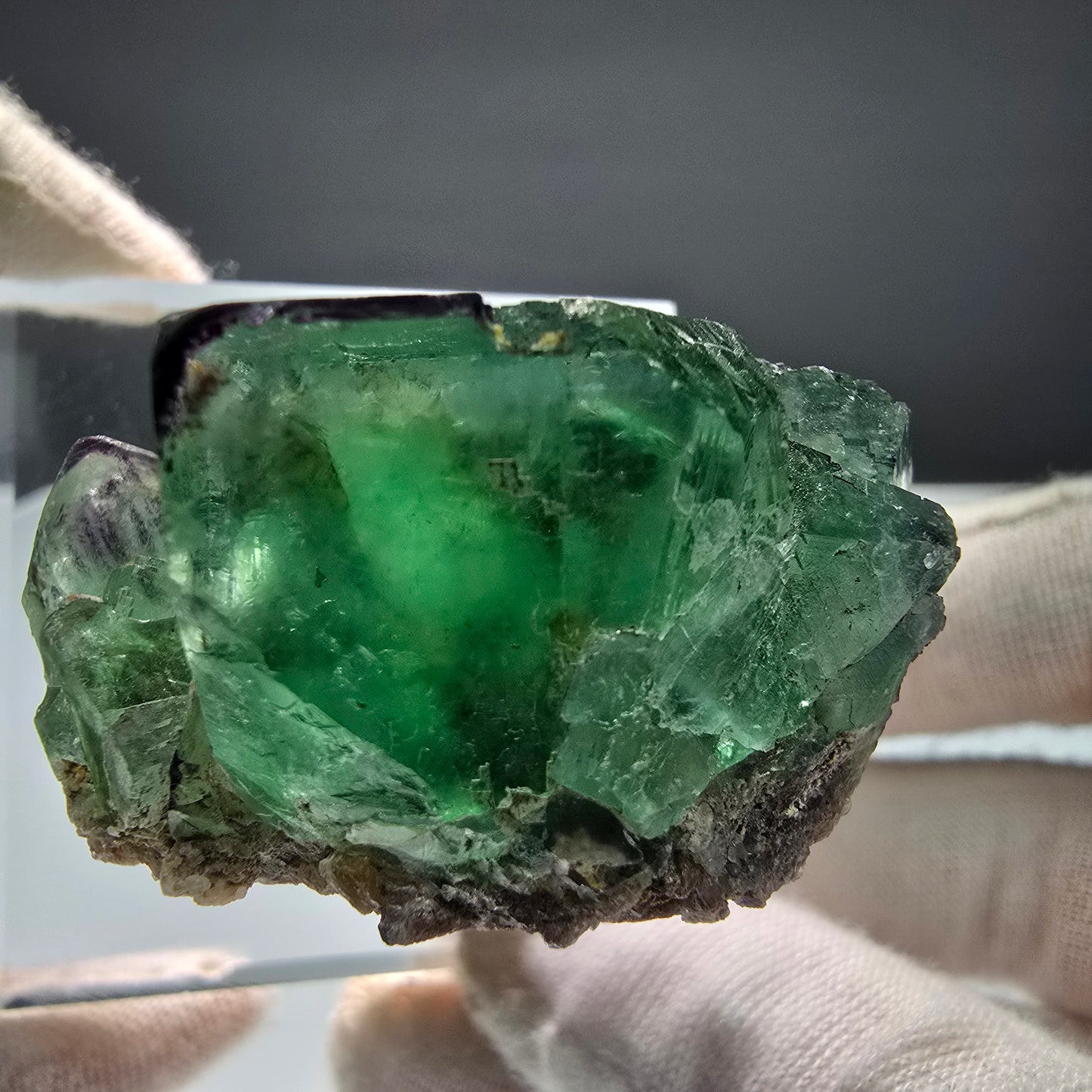 Zonare Phantom Fluorit Würfel Stufe grün lila Okorusu, Namibia 49*41*22mm