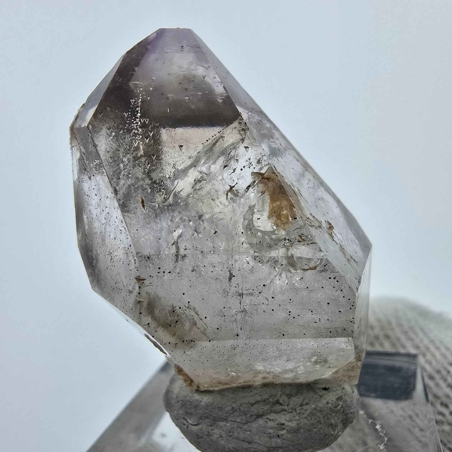 Klarer Phantom Rauchquarz DT Zepter Kristall Goboboseb, Namibia 38*25*18mm