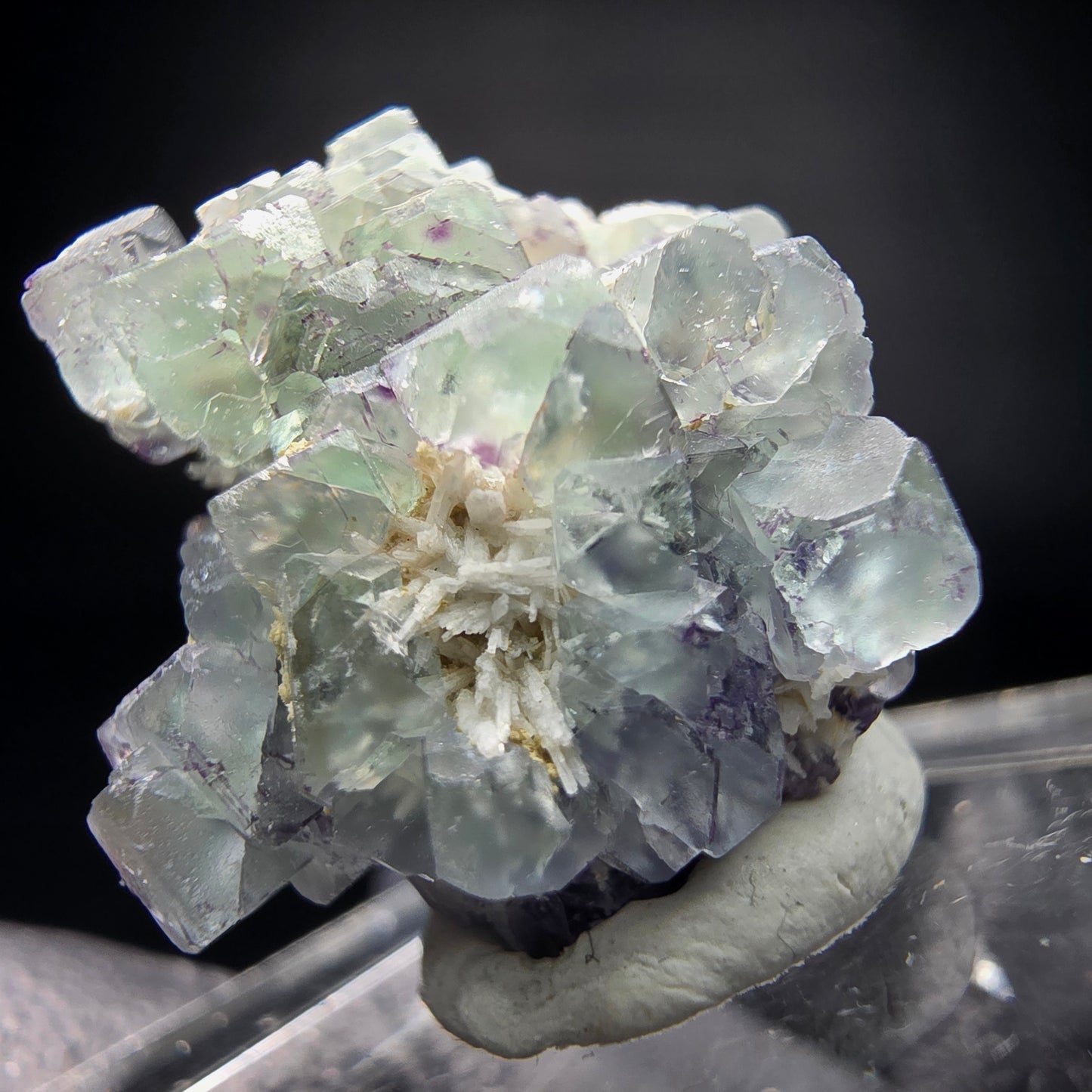 Phantom Fluorite Cube Tier Violet Vert Erongo Namibie 23*19*16mm Collection