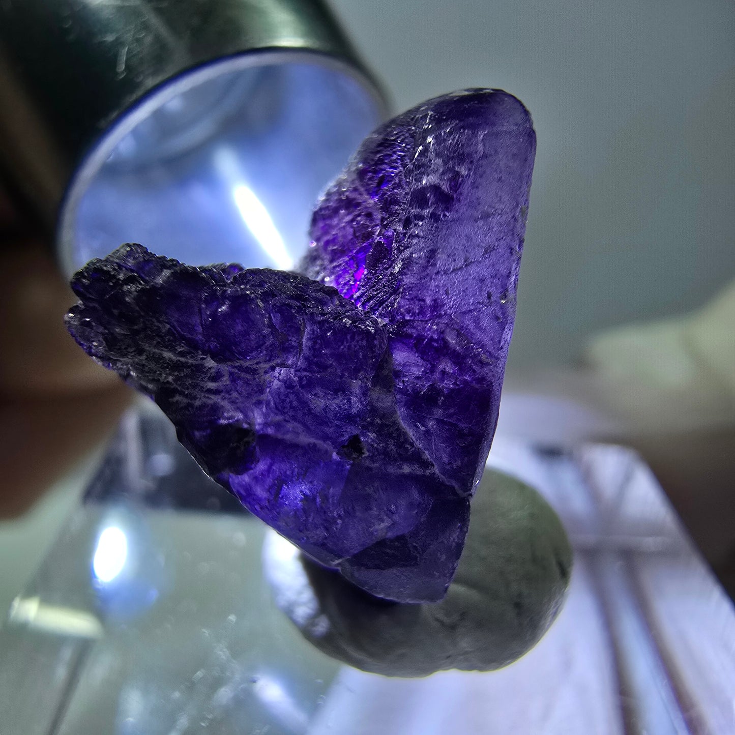 Fluorite fantôme, Moscovite, Schörl Tourmaline Erongo, Namibie 20*13*12mm
