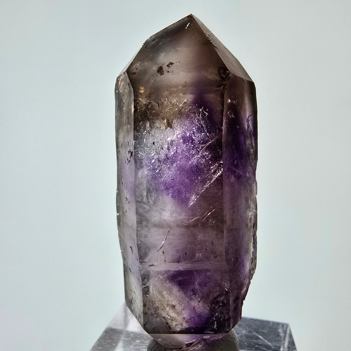 Améthyste fantôme rare DT Scepter Point Brandberg, Namibie 48 x 21 x 15 mm