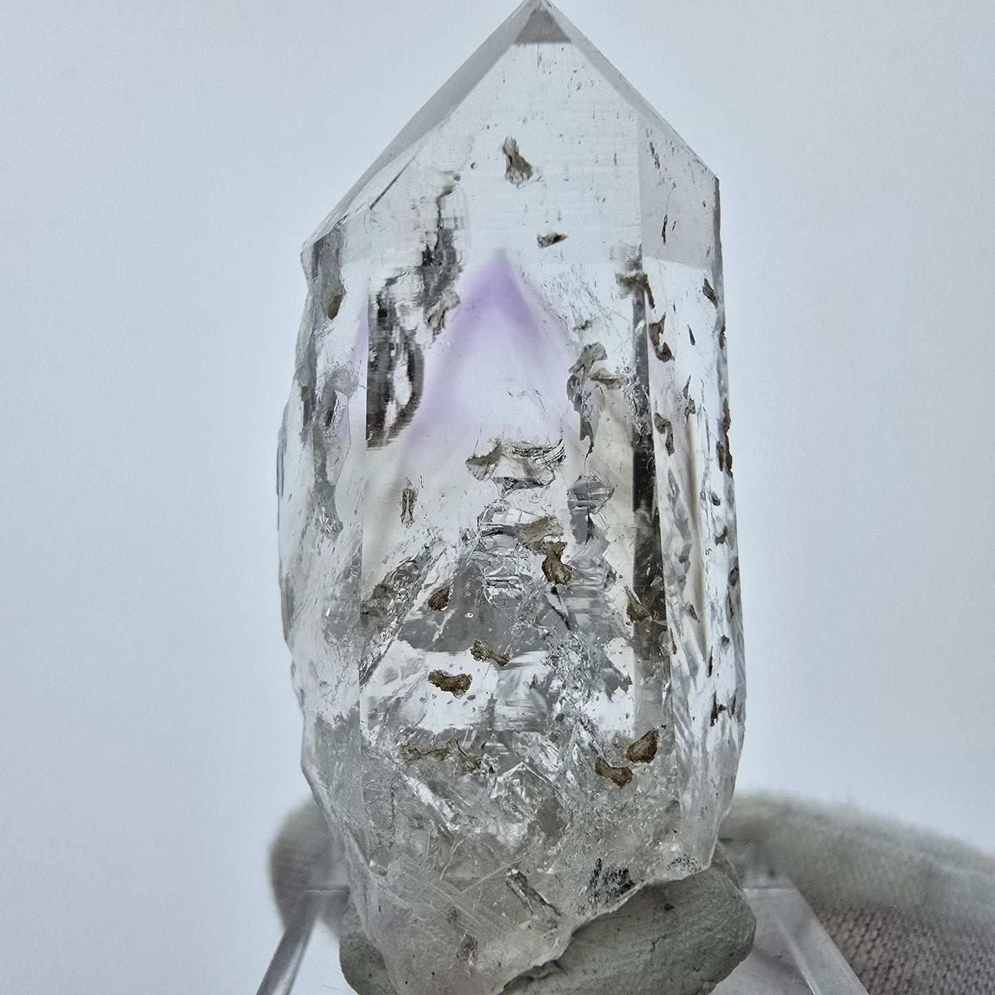 Enhydro Amethyst mit Stilbit 2x Blase Streep Mine Goboboseb Namibia 48*23*18mm