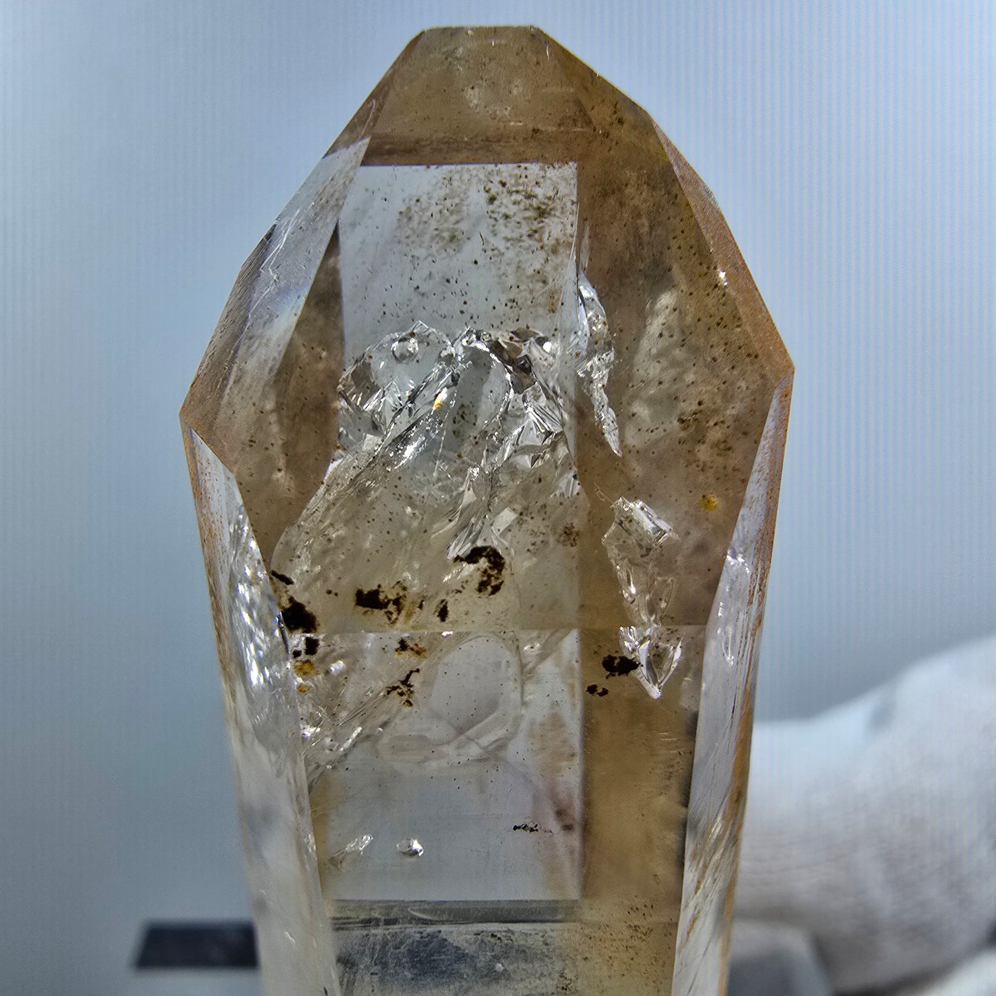 Enhydro Phantom Smoky Quartz Scepter, 1x Bubble Valentine Pocket Goboboseb Namibia 57*20*19mm