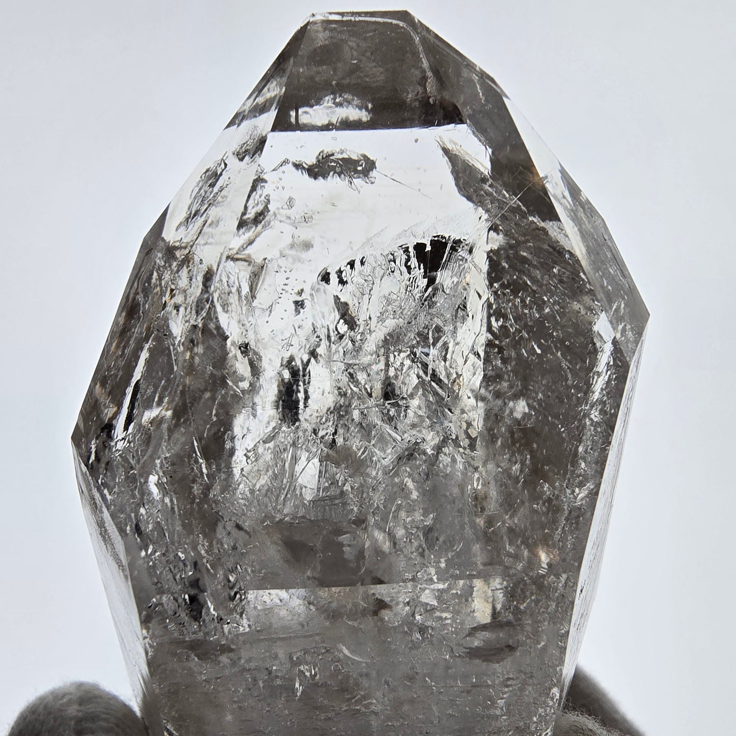 Enhydro Skeleton Phantom Smoky Quartz Scepter, 2x Bubble Valentine Pocket, Namibia 76*44*32mm