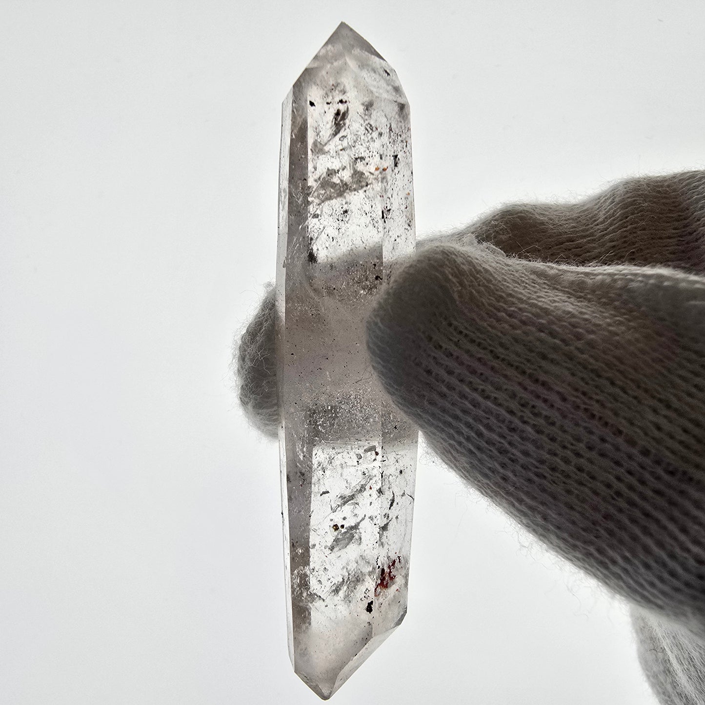 Lemurian Phantom Smoky Quartz DT Scepter Valentine Pocket, Namibia 57*12*9mm