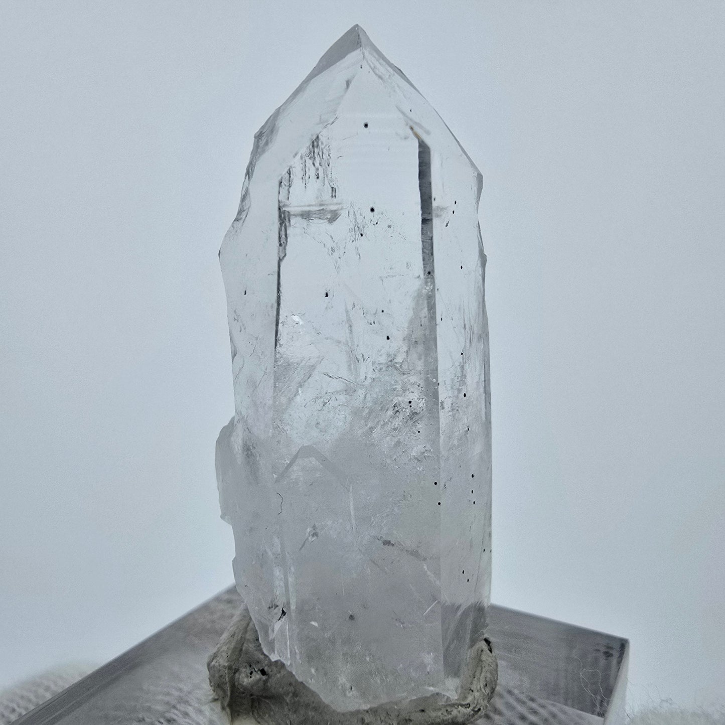 Klare Lemurian Epidot Quarz Spitze Streep Mine, Goboboseb, Namibia 41*17*15mm