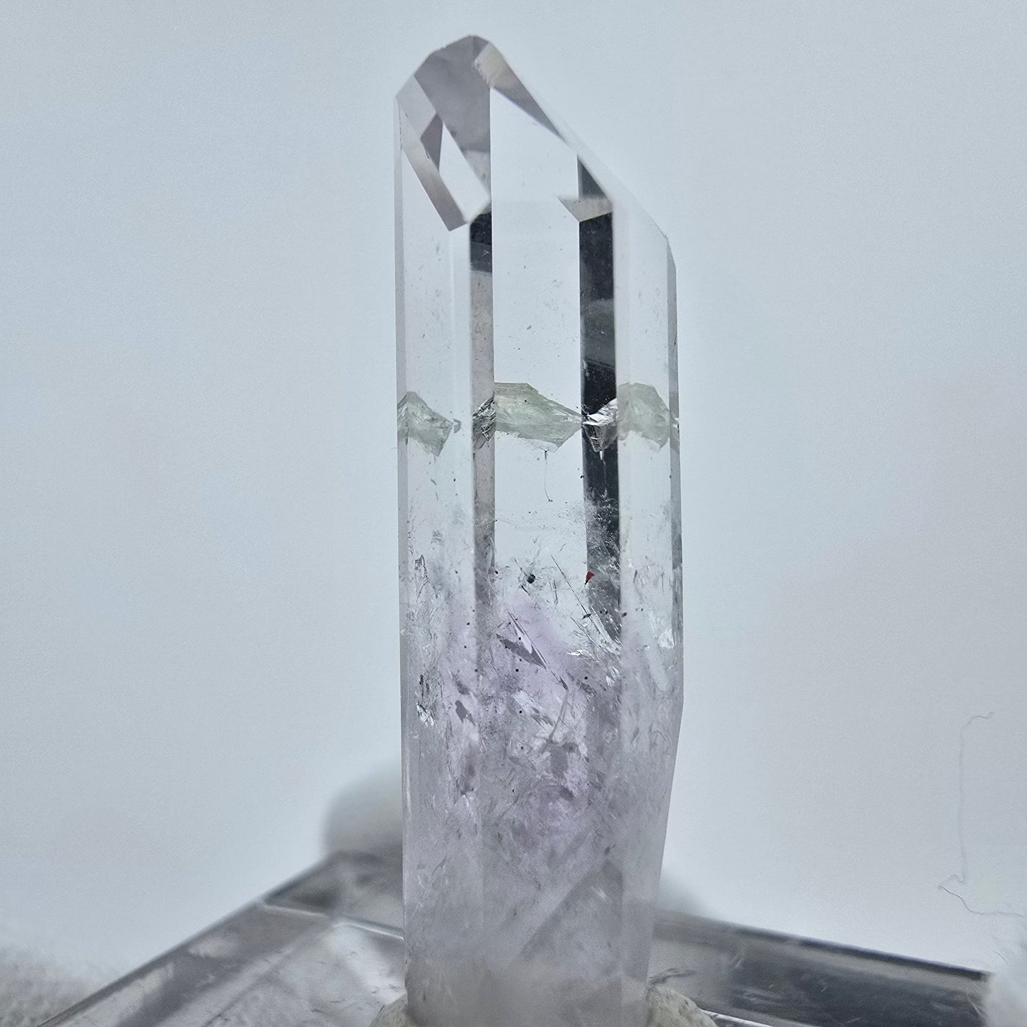 Phantom Amethyst with Prehnite Streep Mine, Goboboseb, Namibia 29*9*7mm Collection