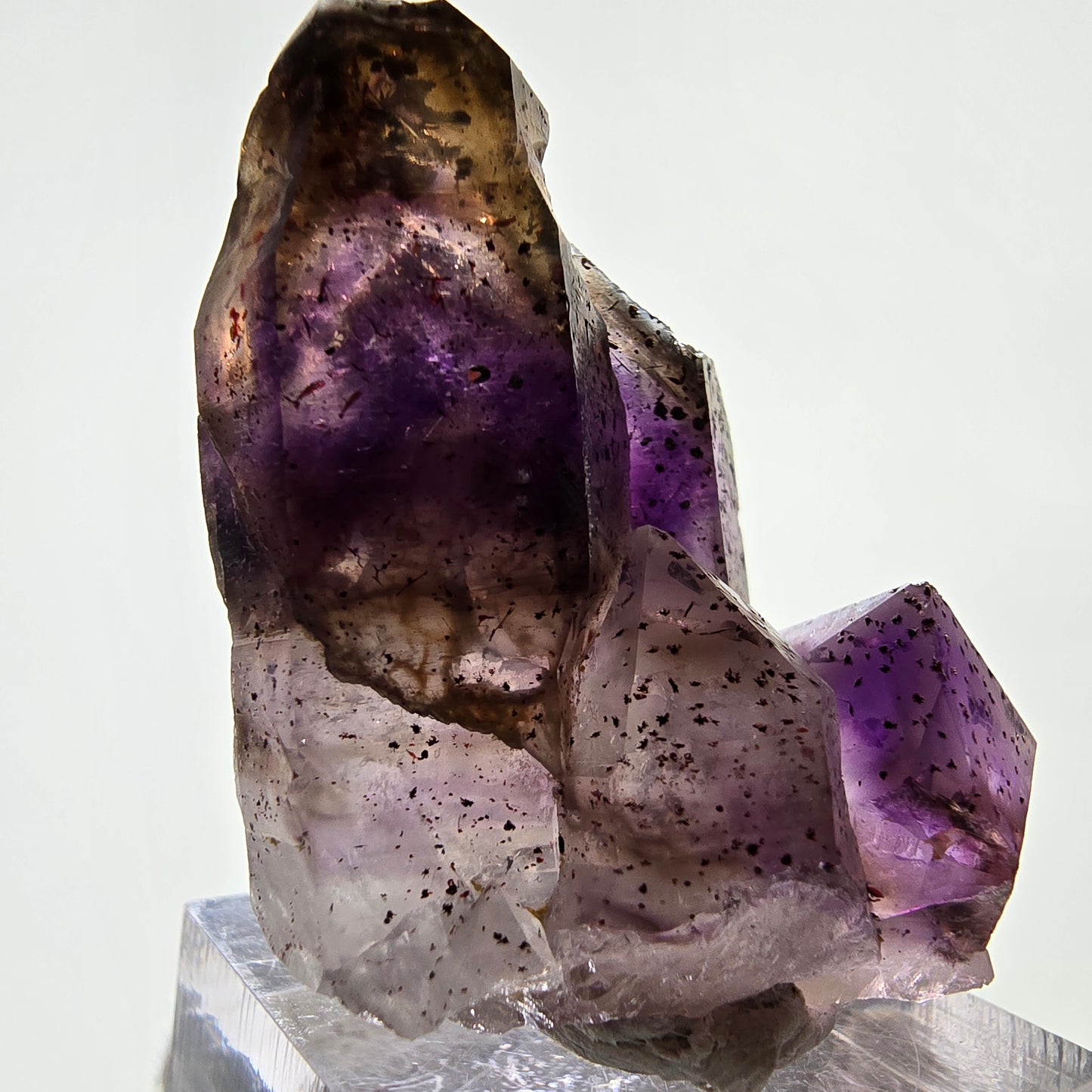 Rare spécimen de sceptre d'améthyste fantôme, Brandberg, Namibie, 39 x 39 x 20 mm