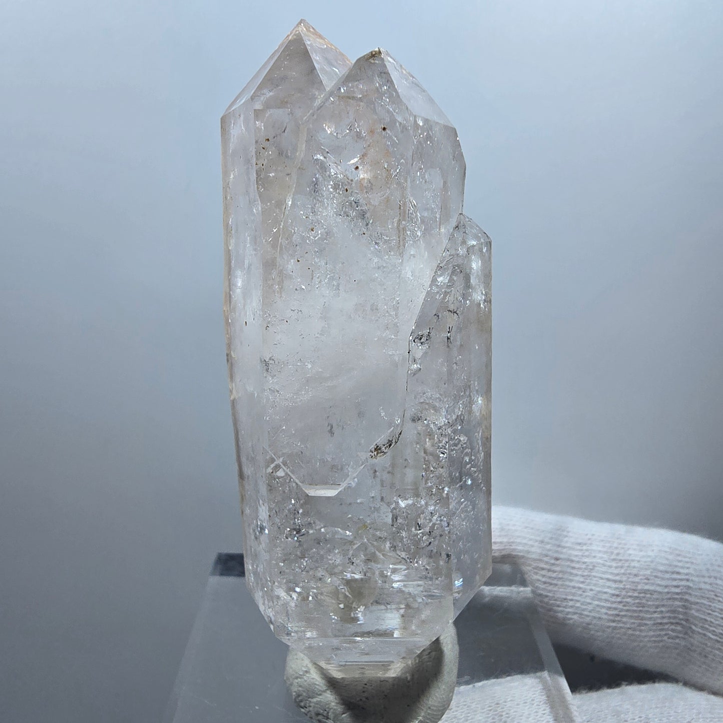 Lemurian Phantom Smoky Quartz DT Scepter Stage Valentine Pocket Goboboseb Namibie 77*28*24mm