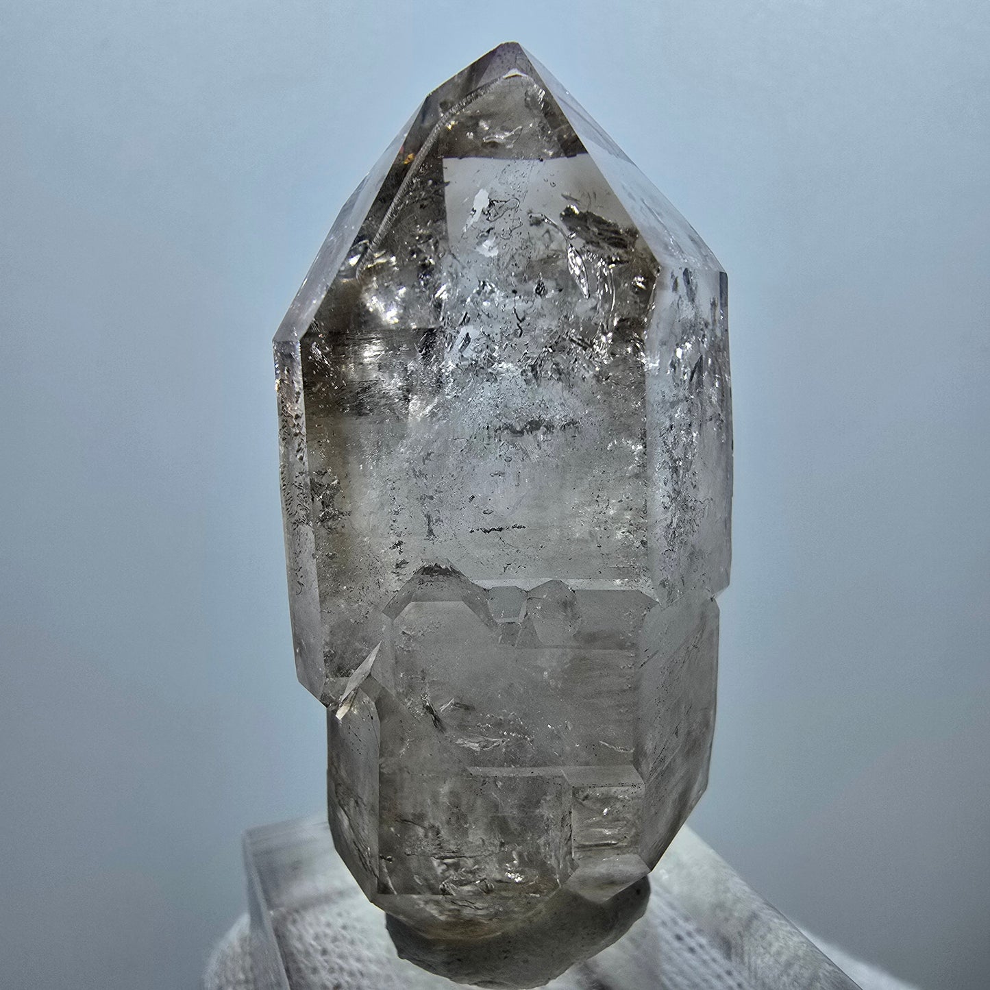 Klare Phantom Rauchquarz DT Zepter Spitze Goboboseb, Namibia 51*25*20mm