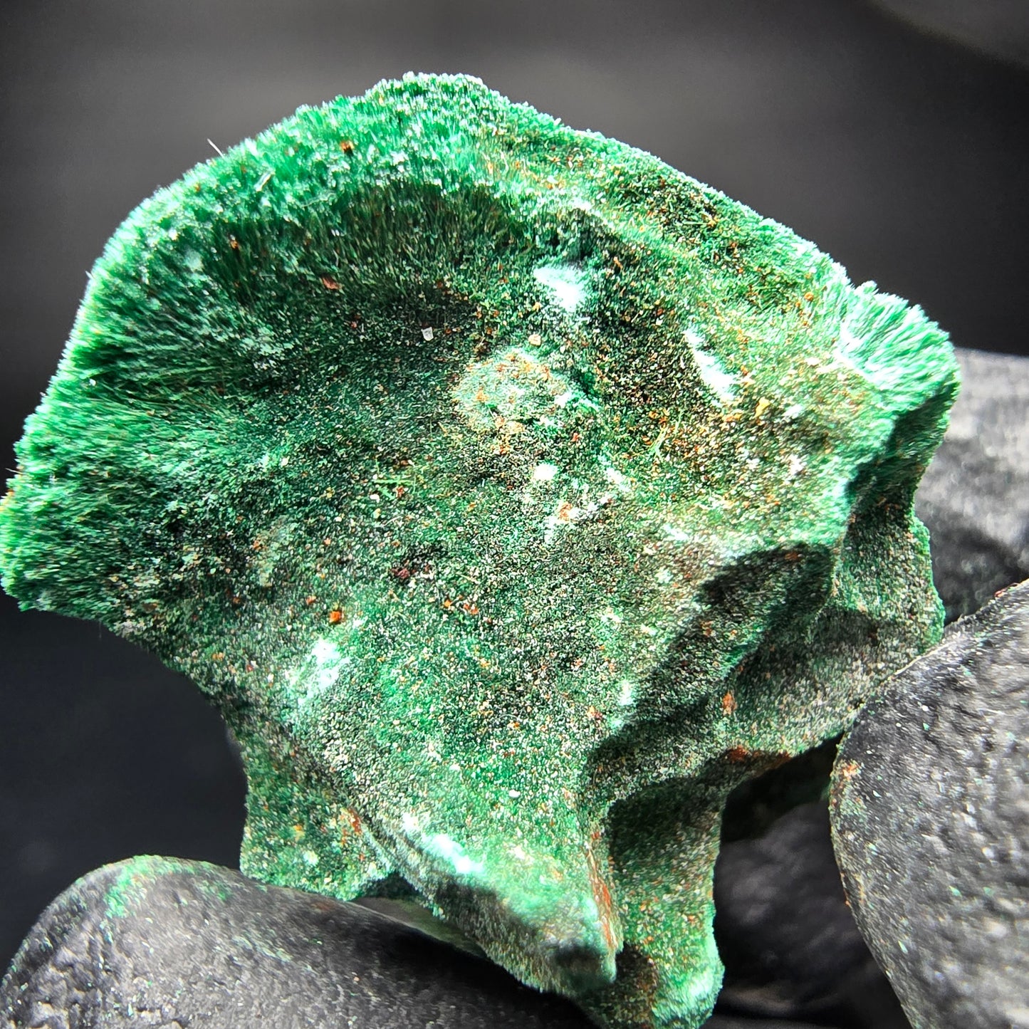 Seltene Malachit Stufe, grün Kaokoveld, Namibia 28*22*21mm Mineraliensammlung