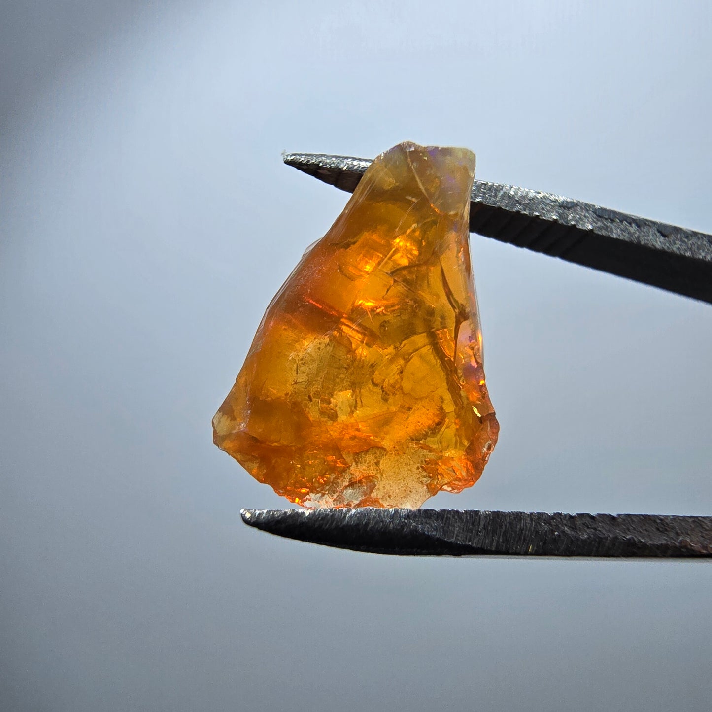 Seltener Feueropal Kristall, rot orange Mexiko 12*9*6mm