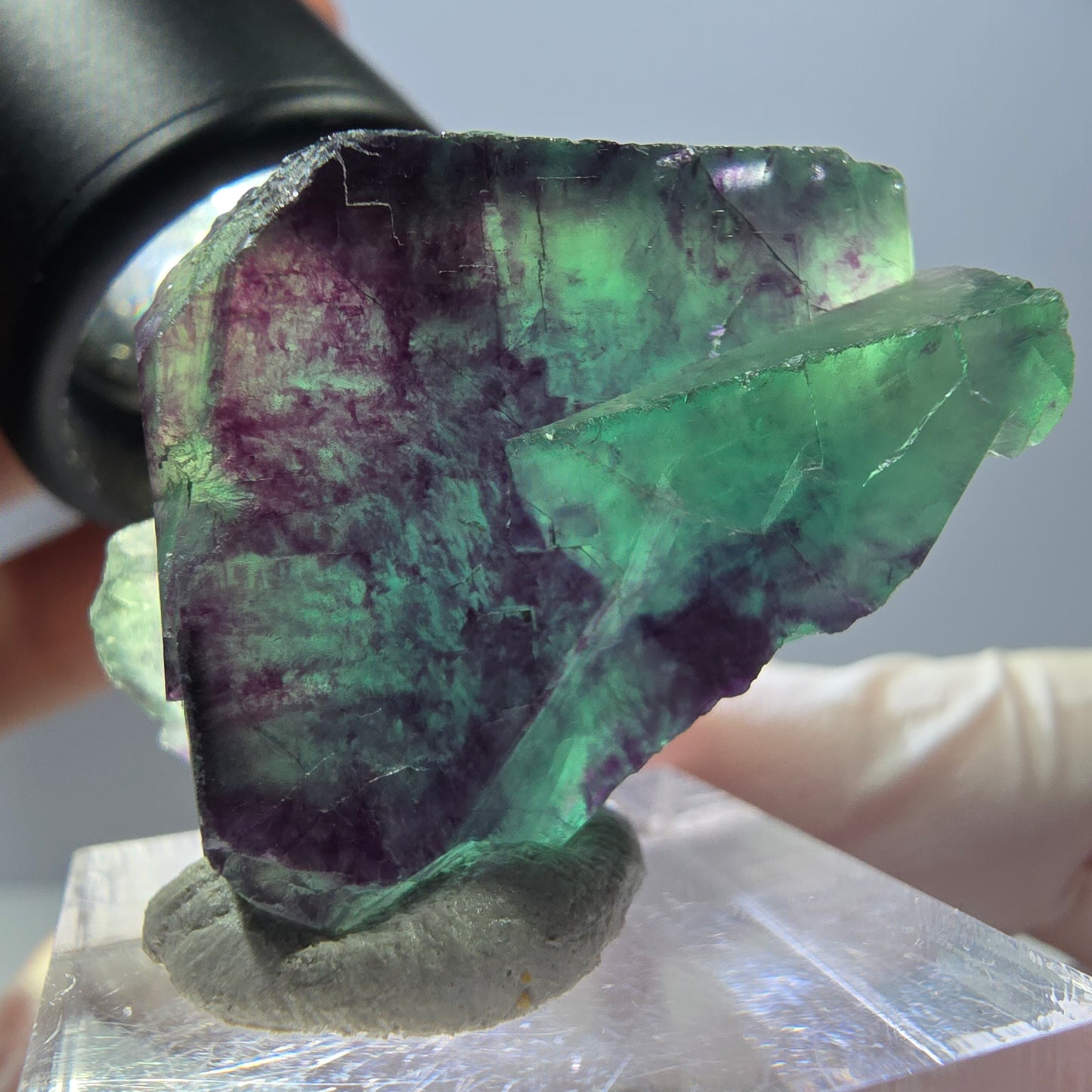 Rare Fluorite Cube Specimen, green purple Okorusu, Namibia 29*28*19mm