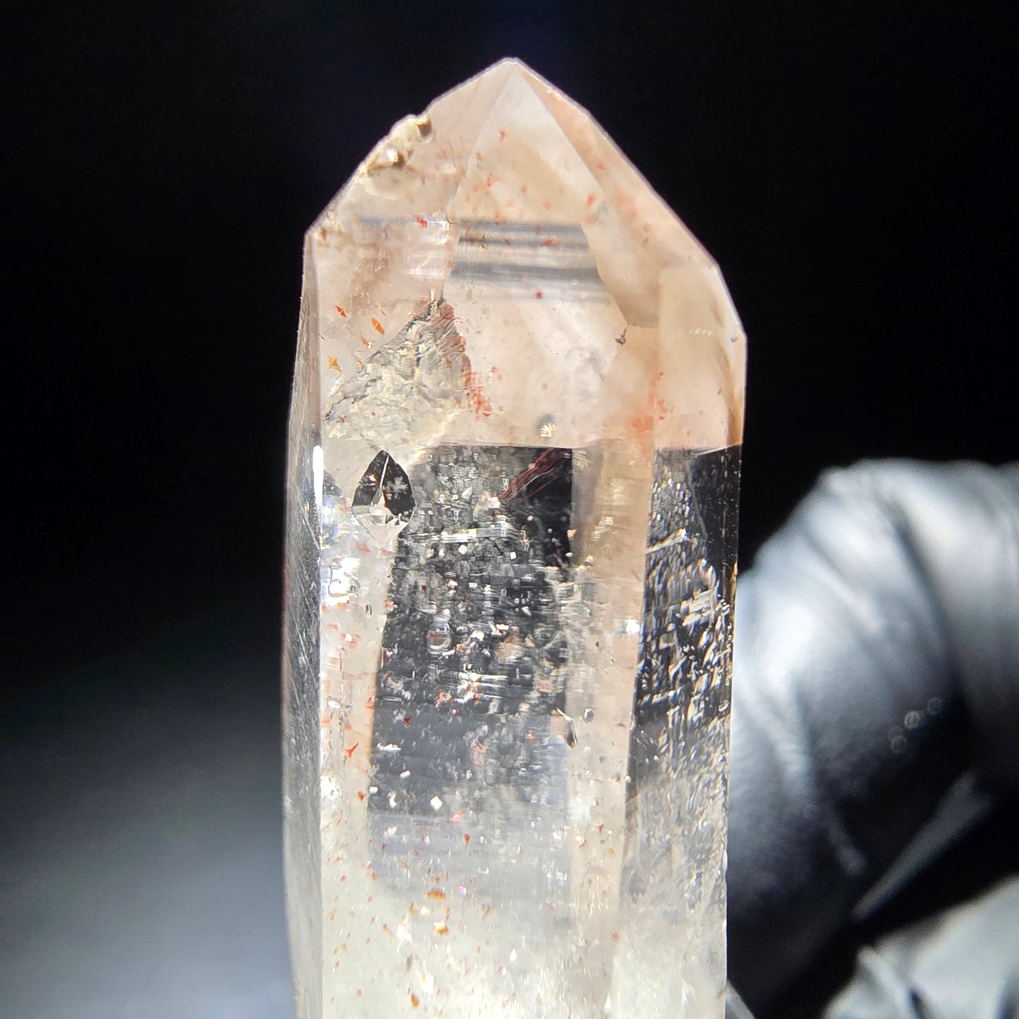 Quartz fumé fantôme clair avec inclusions de fer Goboboseb, Namibie 40*15*11mm