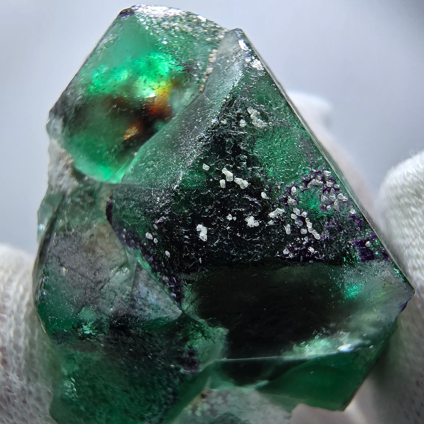 Clear Phantom Fluorite Cubes, Schorl Tourmaline Specimen Erongo, Namibia 44*37*32mm