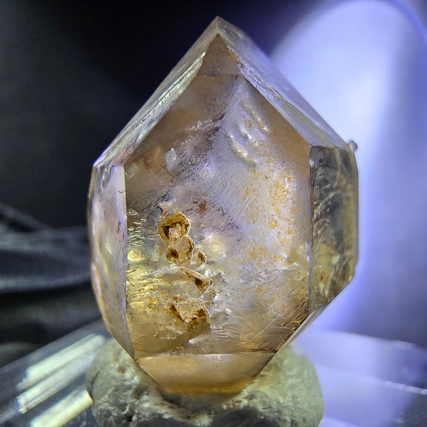 Klarer Rauchquarz, Zepter Quarz Doppelender 22*16*16mm aus Goboboseb Namibia