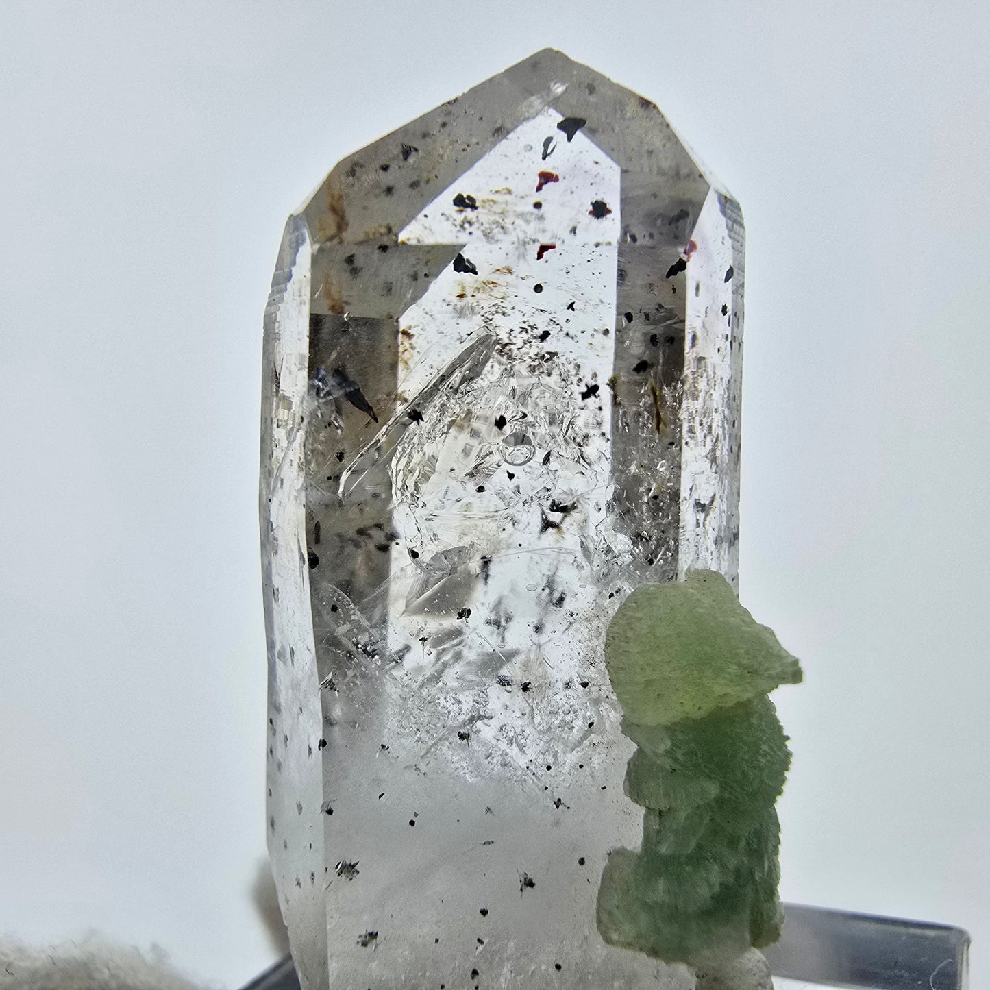 Enhydro Harlequin Amethyst Analcime Prehnite Streep Mine, Gob., Namibia 37*19*15mm