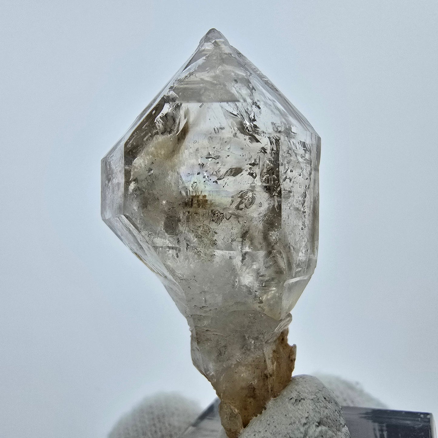 Enhydro Phantom Rauchquarz Zepter, 1x Blase Goboboseb, Namibia 47*20*19mm