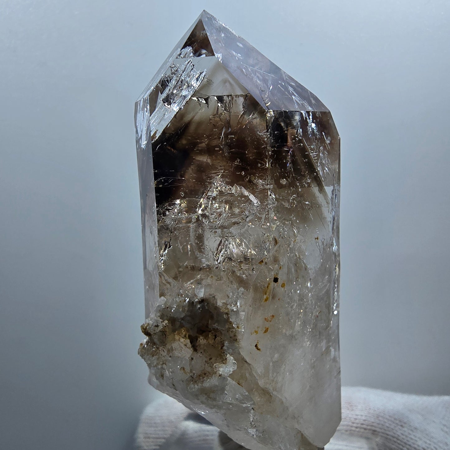 Enhydro Phantom Smoky Quartz Tip, 2x Bubble Valentine Pocket Goboboseb Namibia 83*37*27mm