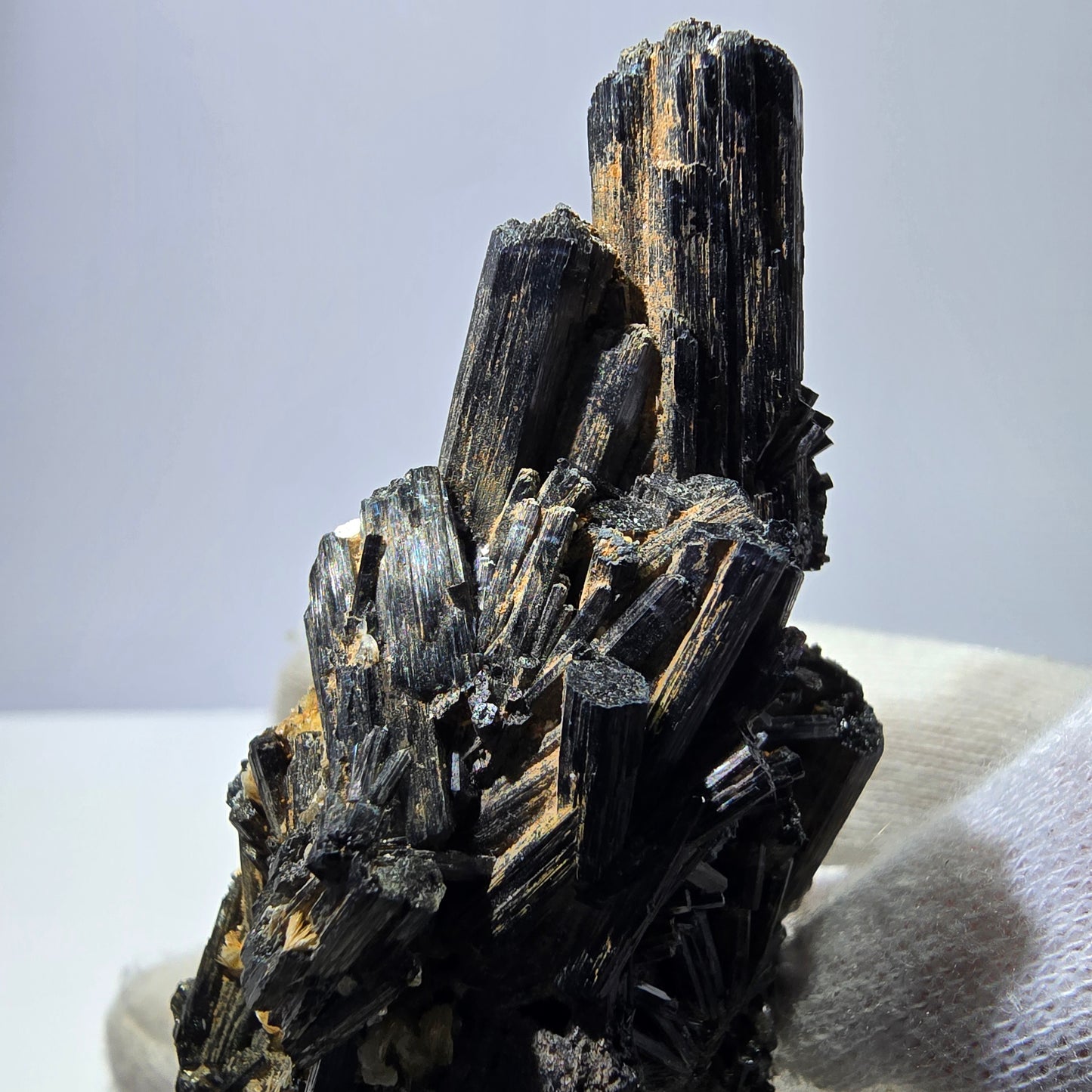 Spécimen rare de tourmaline muscovite Schorl, Erongo, Namibie, 87 x 55 x 35 mm