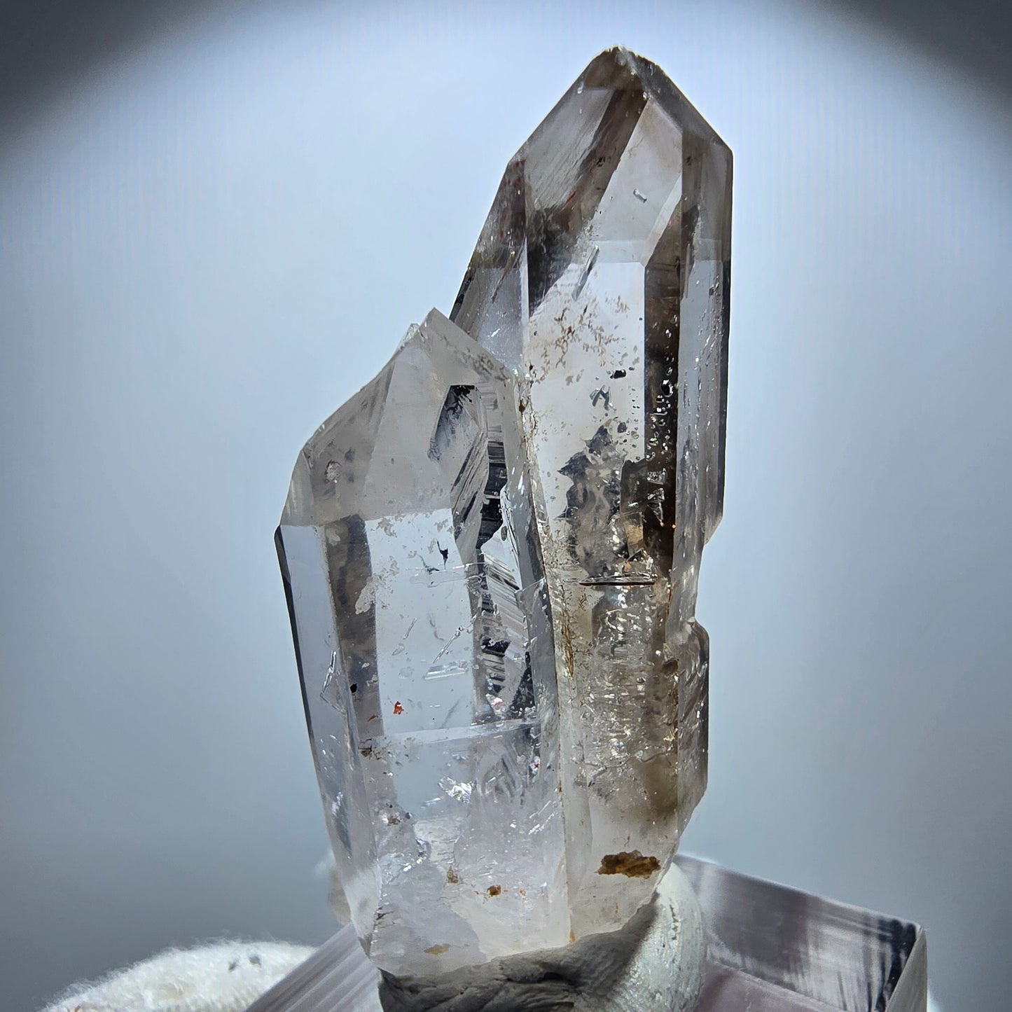 Klare Phantom Rauchquarz Zepter Stufe Goboboseb, Namibia 45*21*17mm