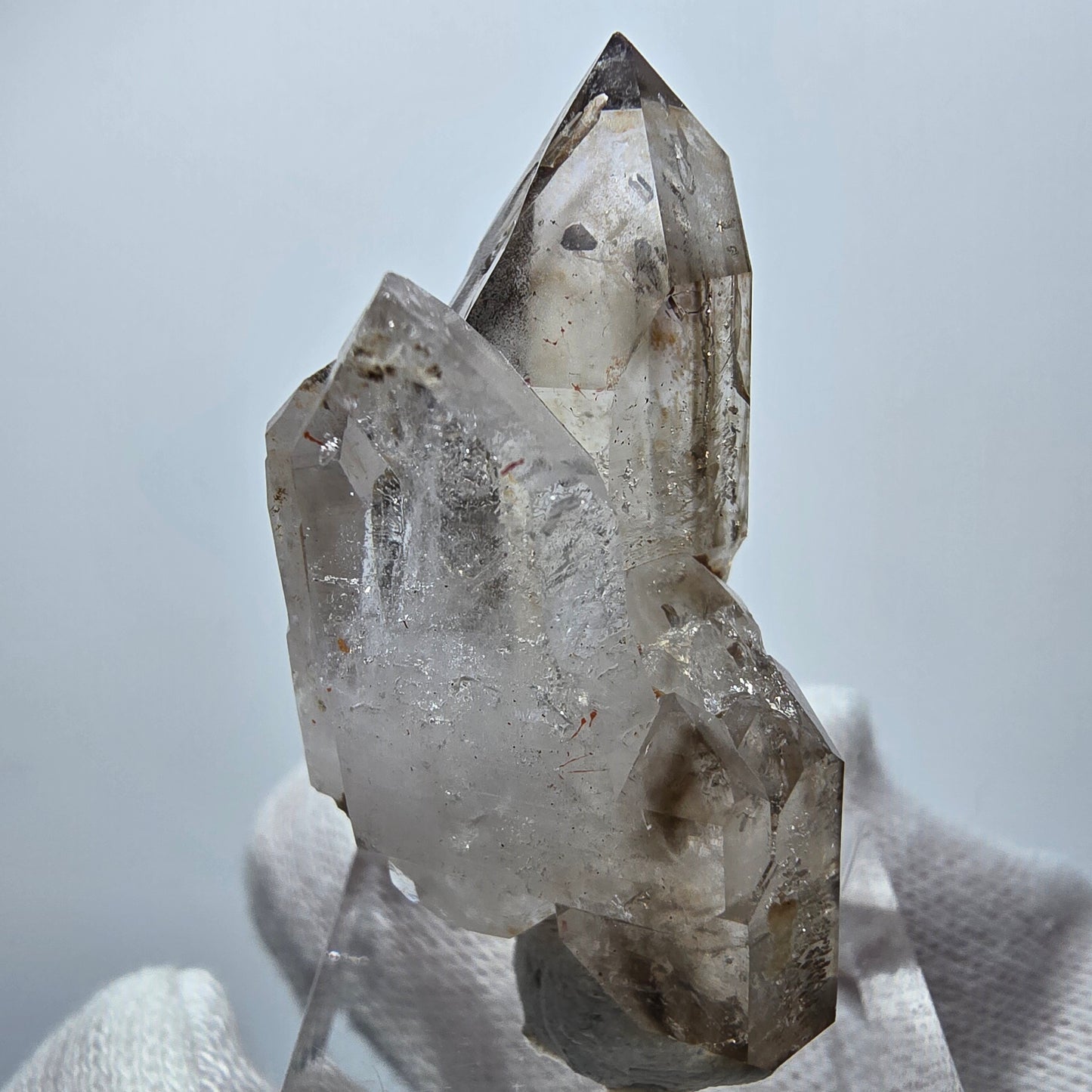 Quartz fumé fantôme transparent DT Scepter Point Goboboseb, Namibie 43 x 23 x 21 mm
