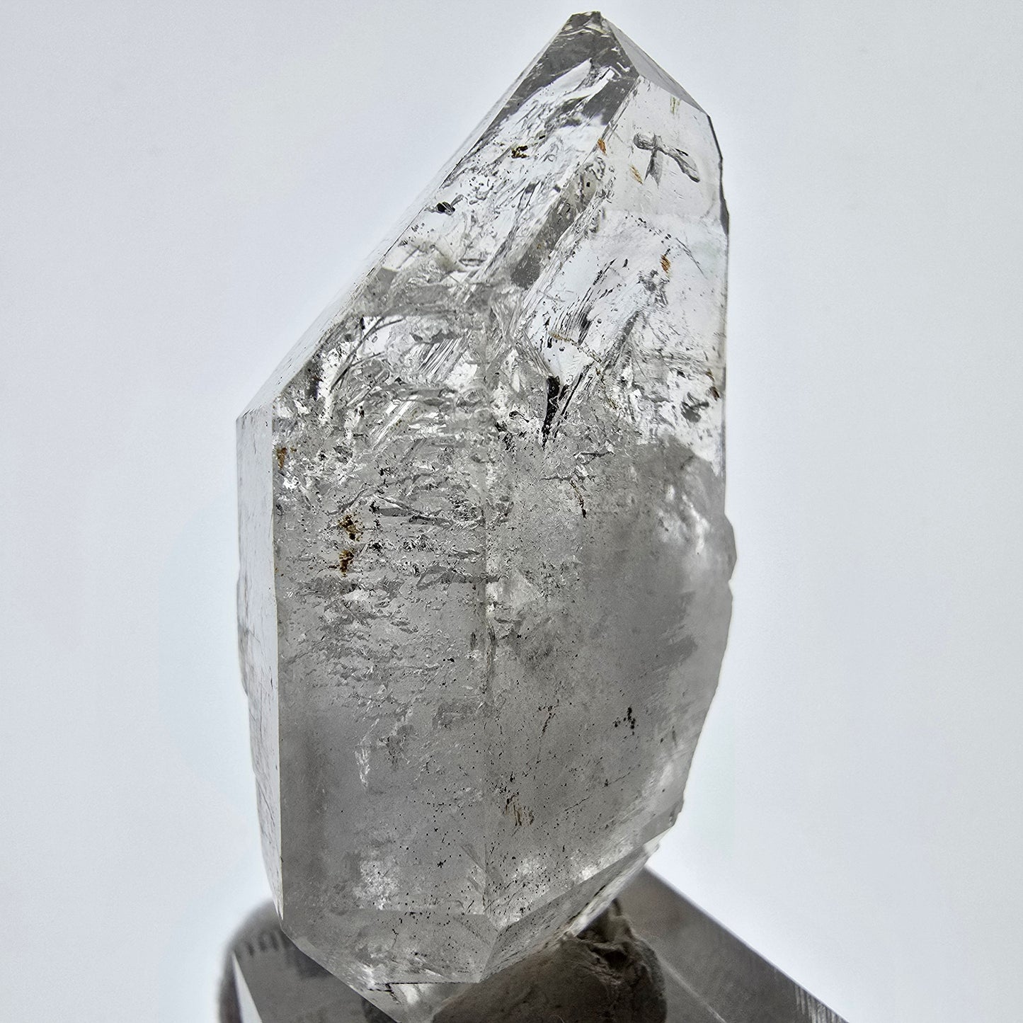 Sceptre DT en quartz fumé squelette Enhydro, 1x pochette Saint-Valentin à bulles, Namibie 60 x 34 x 25 mm