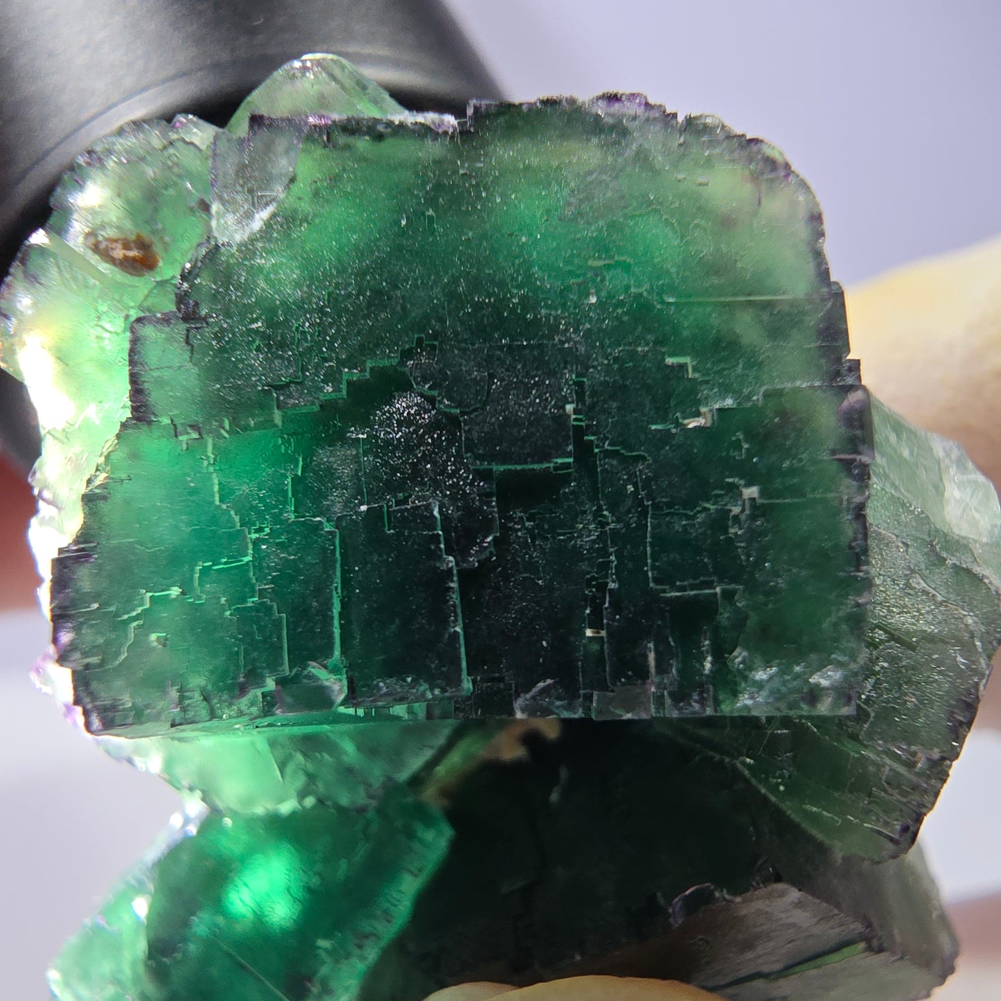 Spécimen de cube de fluorite fantôme, parqueté, zonal Okorusu, Namibie 51*38*29mm