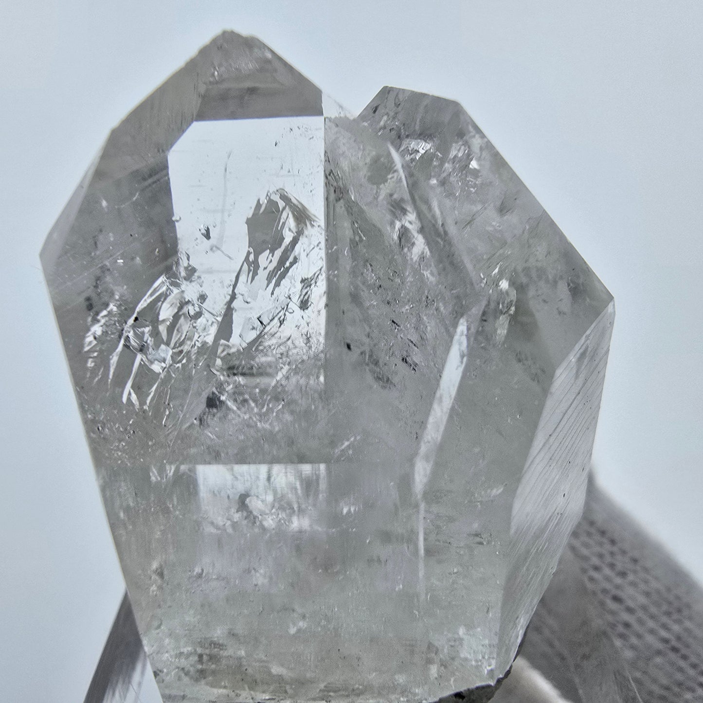 Enhydro Lemurian Phantom Quarz Spitzen Streep Mine Goboboseb, Namibia 33*28*22mm