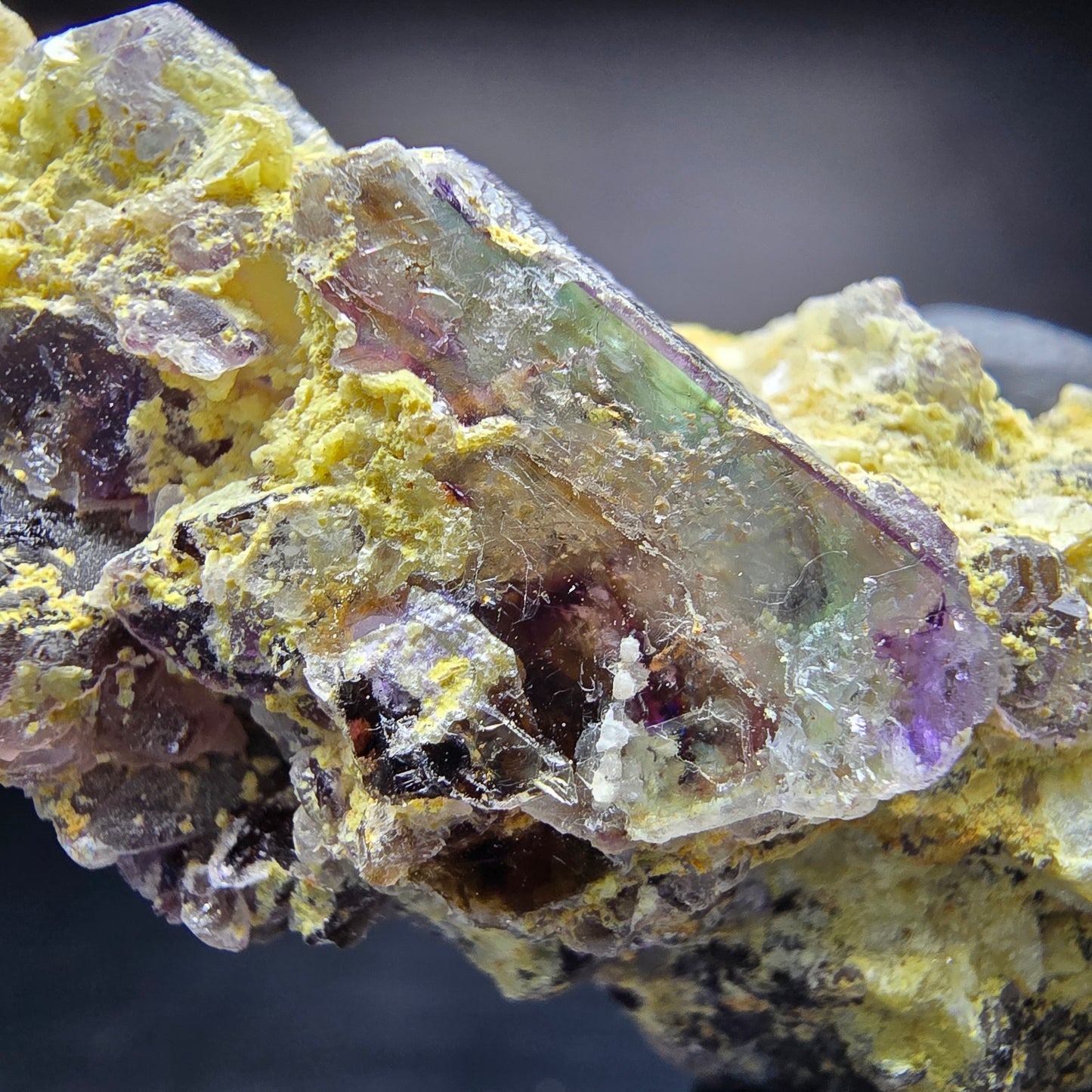 Fluorite fantôme claire, scène muscovite Erongo namibie, Collection 80*31*30mm