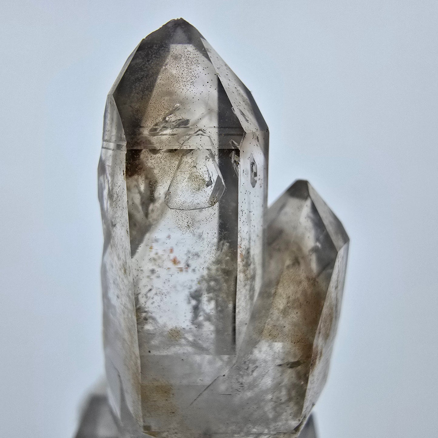 Klare Phantom Rauchquarz DT Zepter Stufe Goboboseb, Namibia 46*21*12mm