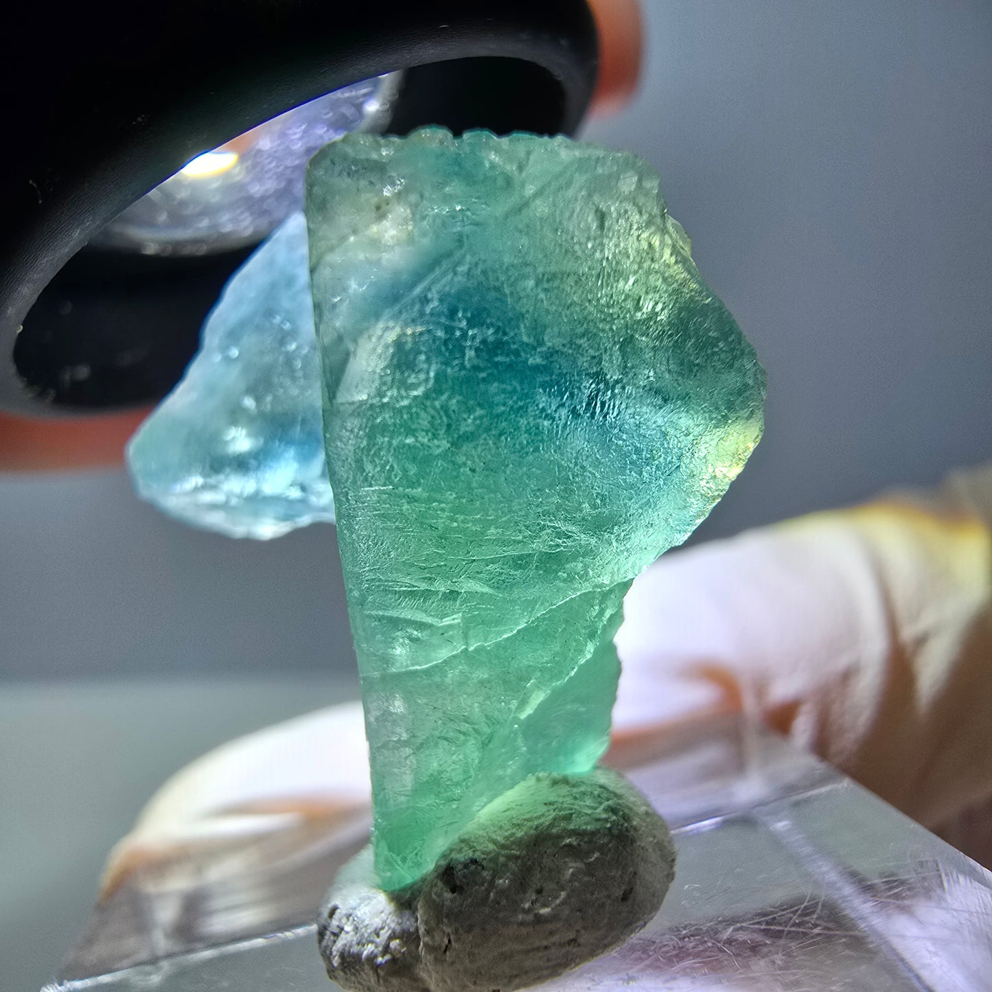 Phantom Fluorit Würfel Stufe, grün parkettiert Okorusu, Namibia 24*23*13mm