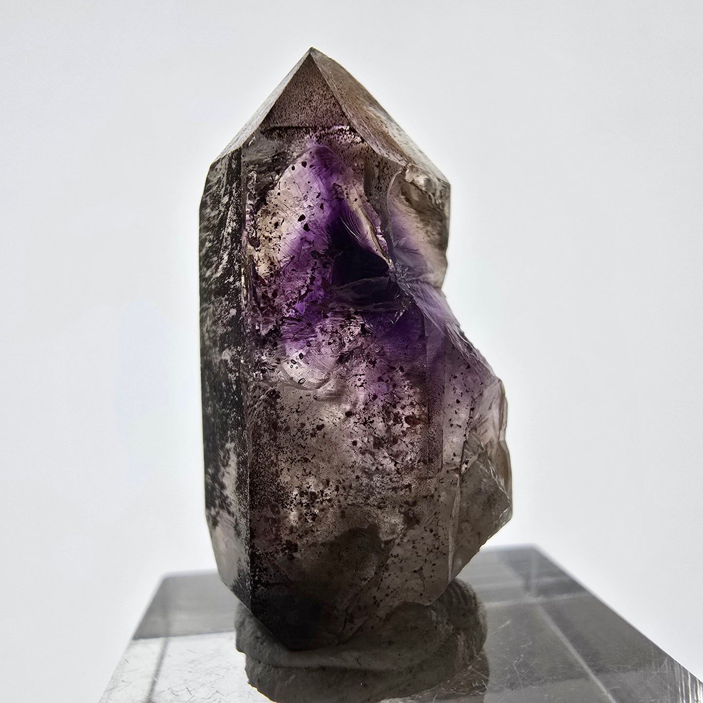 Améthyste fantôme rare DT Scepter Point Brandberg, Namibie 33*17*11mm