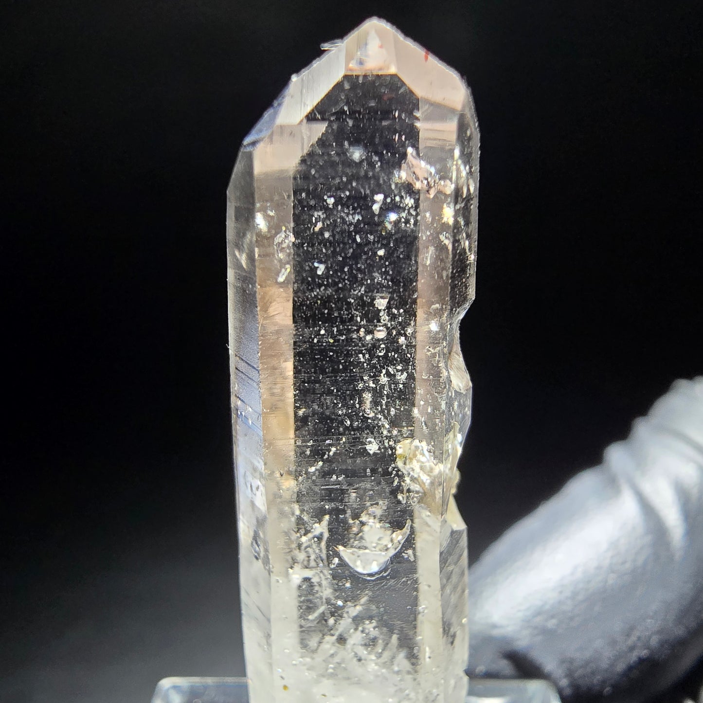 Klare Phantom Rauchquarz Kristallspitze Goboboseb, Namibia 42*11*7mm Sammlung