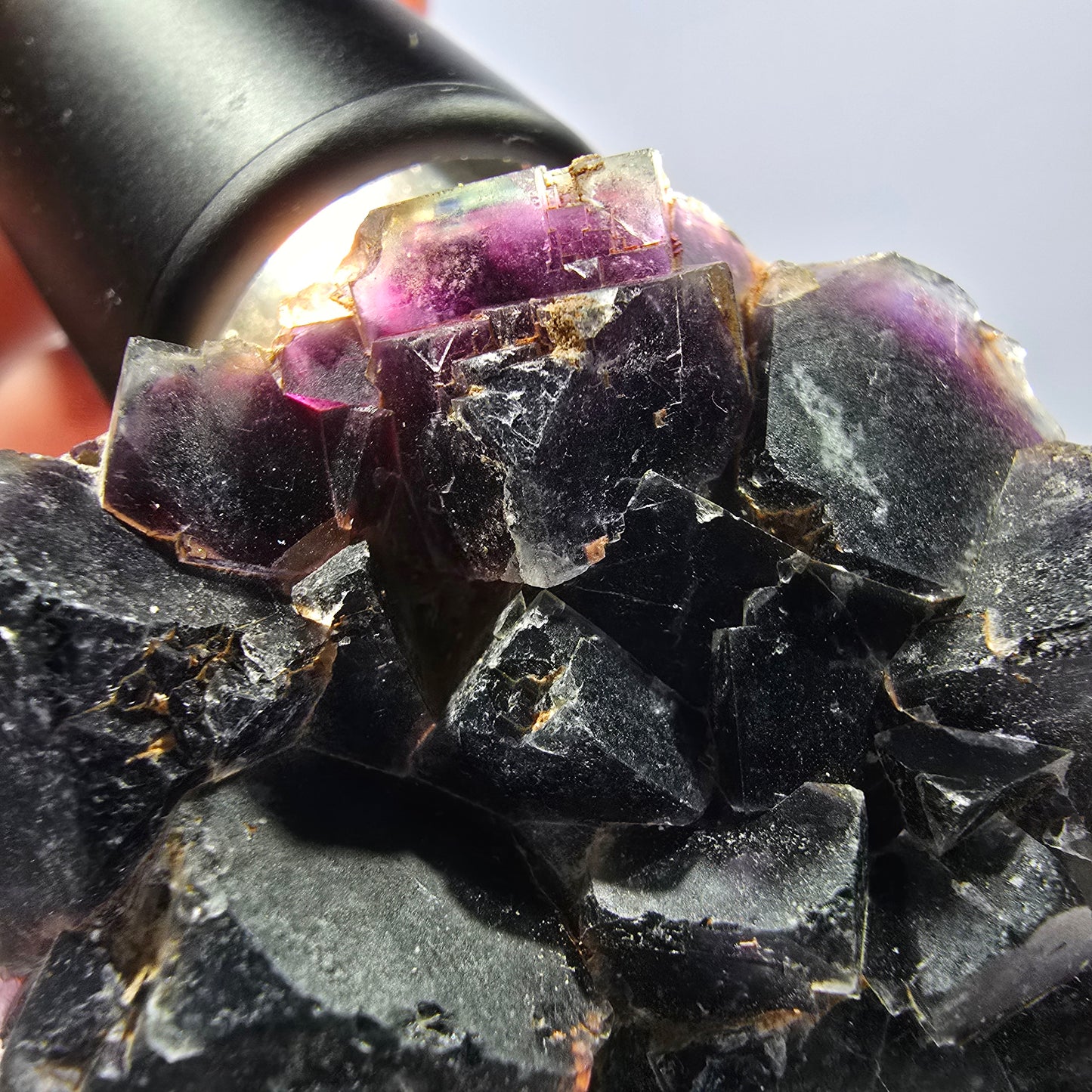 Rare spécimen de cube de fluorite fantôme, bleu-violet Okorusu, Namibie 53 x 48 x 23 mm