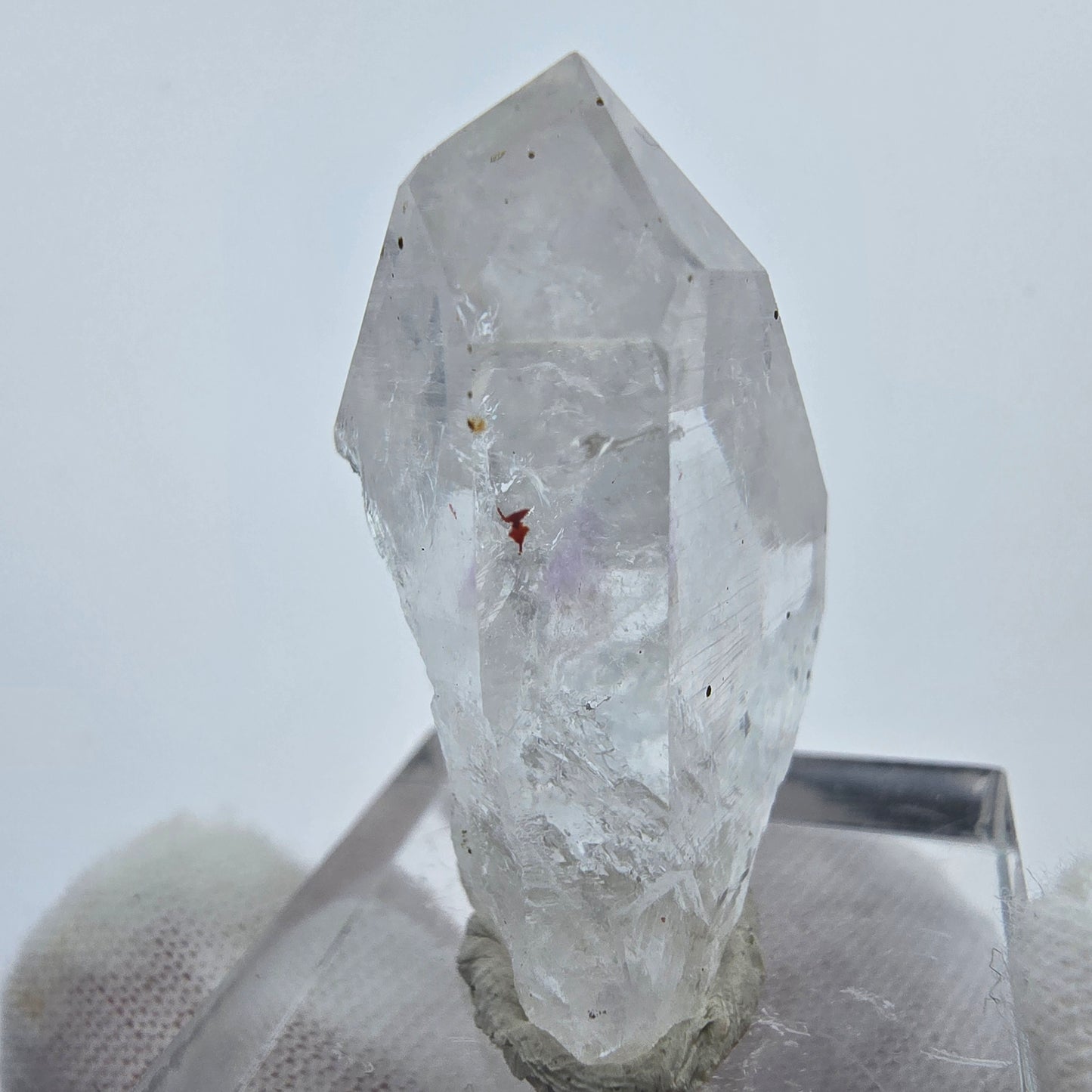 Cristal d'améthyste fantôme Harlequin, Streep Mine, Goboboseb, Namibie, 30 x 27 x 18 mm