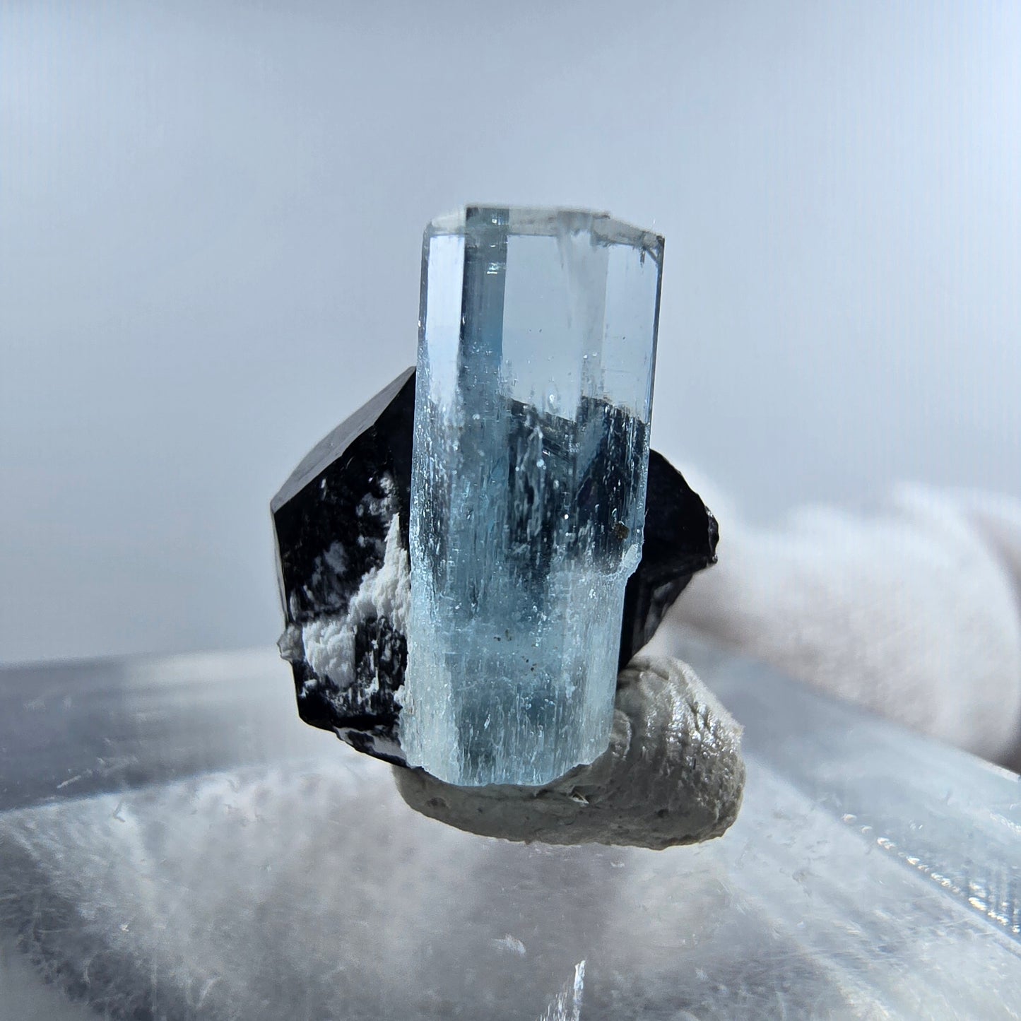 Aigue-marine Setlene, tourmaline Schörl stade Erongo, Namibie 13*14*10mm