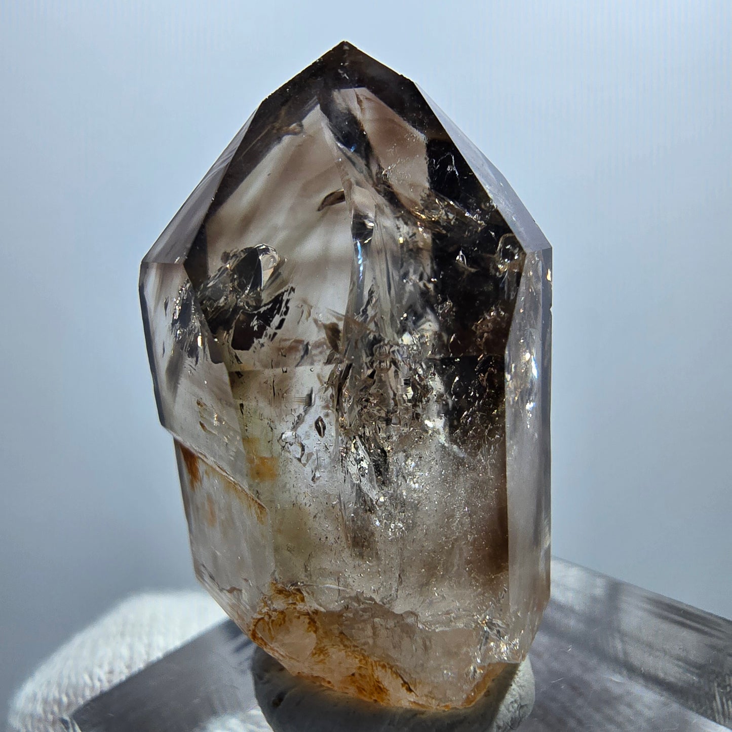 Enhydro Phantom Smoky Quartz Scepter, 2x Bubble Goboboseb, Namibia 33*19*17mm